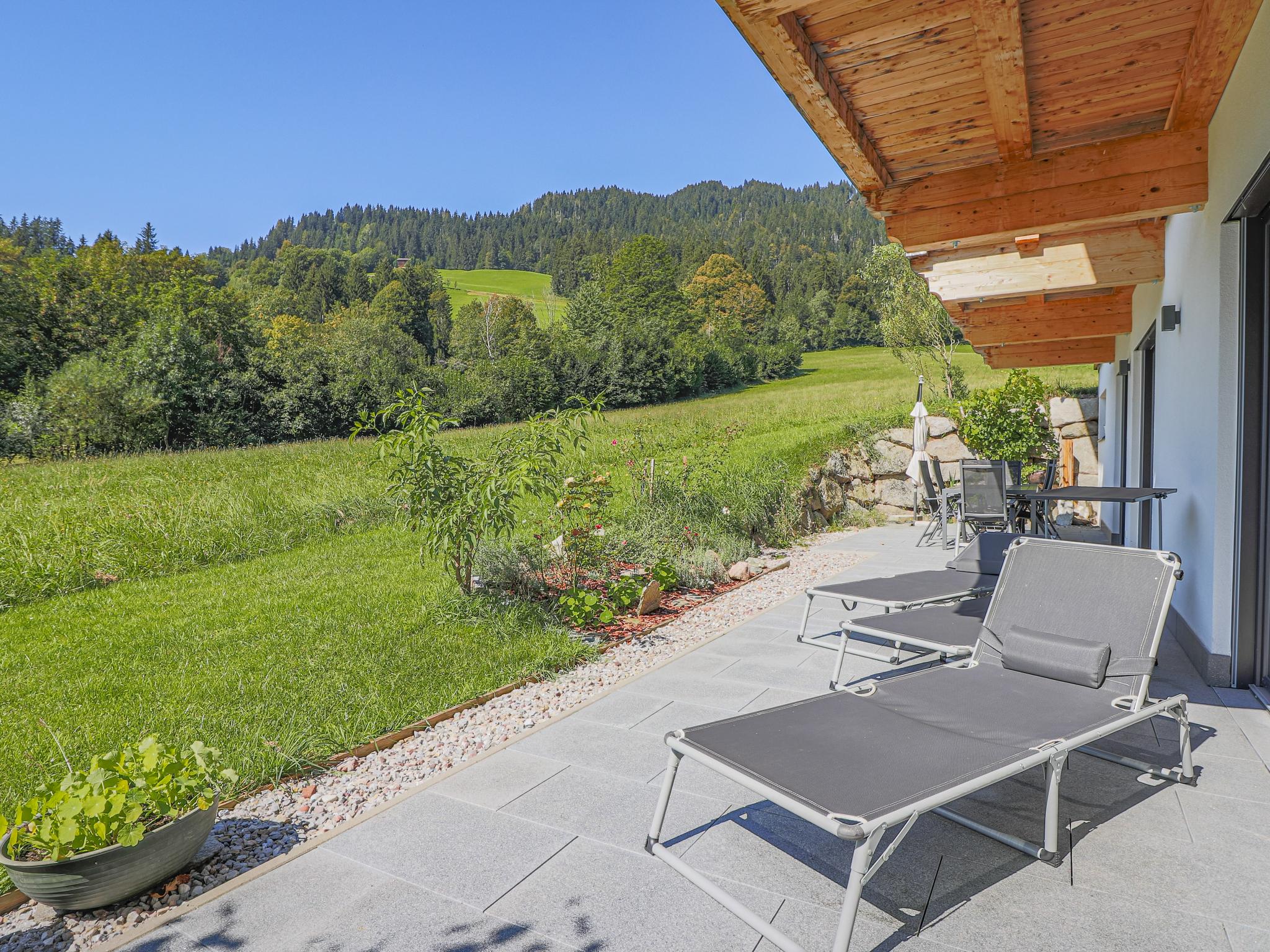 Outdoor terrace and views at Haus Rabl Hansi in Itter