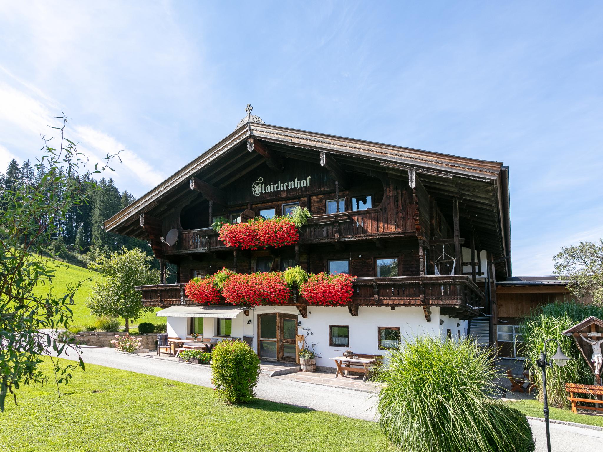 Outdoor terrace and views at Anna Maria in Hopfgarten im Brixental