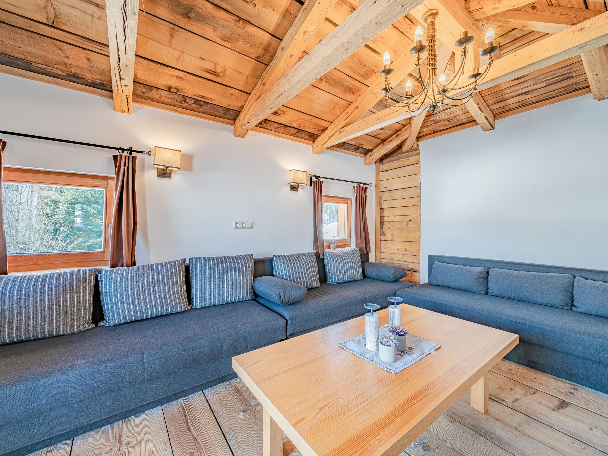 Outdoor terrace and views at Chalet Kirchberg in Kirchberg in Tirol