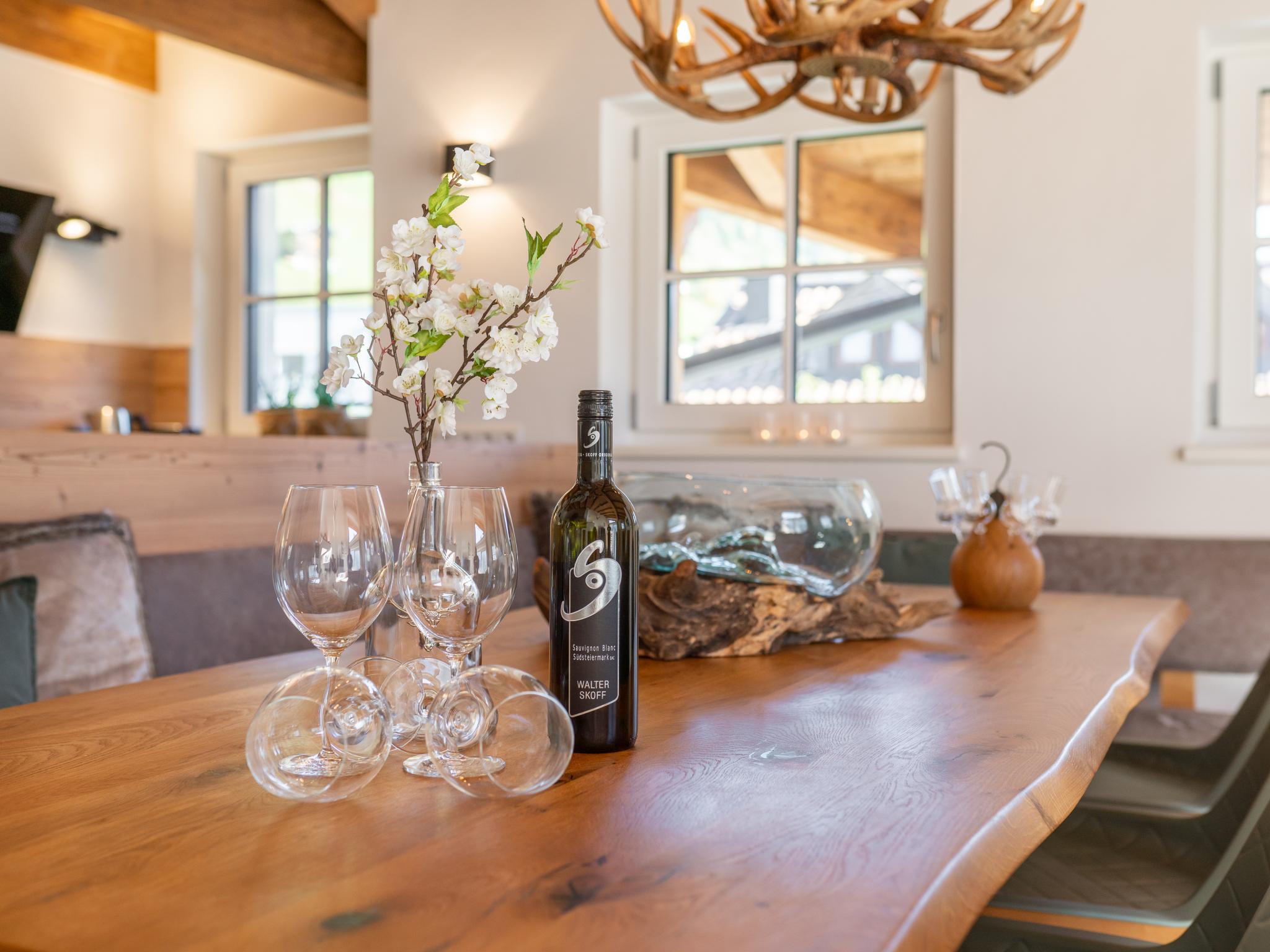 Outdoor terrace and views at Tauernlodge Berglust in Bramberg am Wildkogel