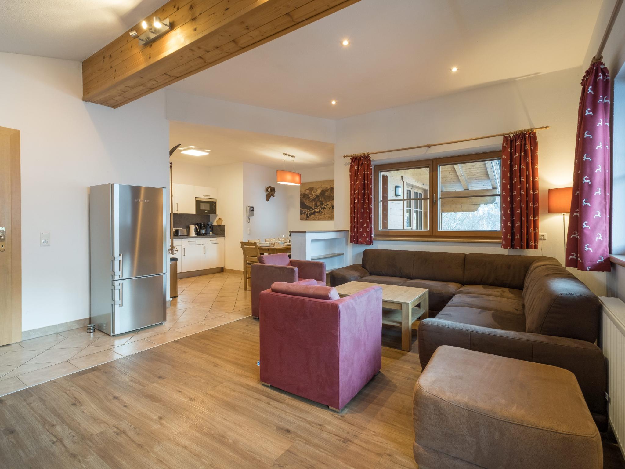 Outdoor terrace and views at Alpensteinbock Saalbach C in Saalbach-Hinterglemm