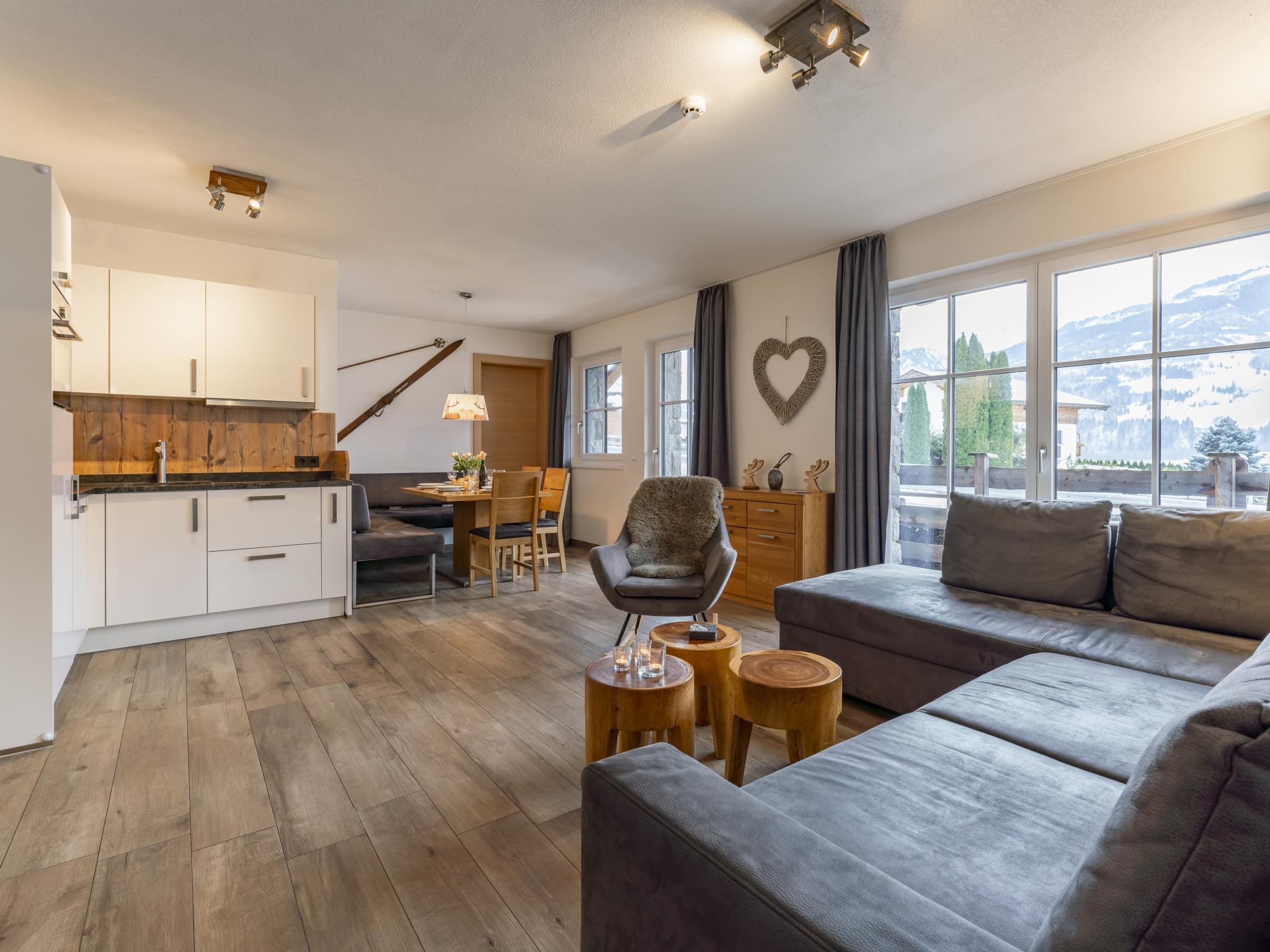 Outdoor terrace and views at Luxury Tauern Suite Walchen Kaprun 1 in Piesendorf