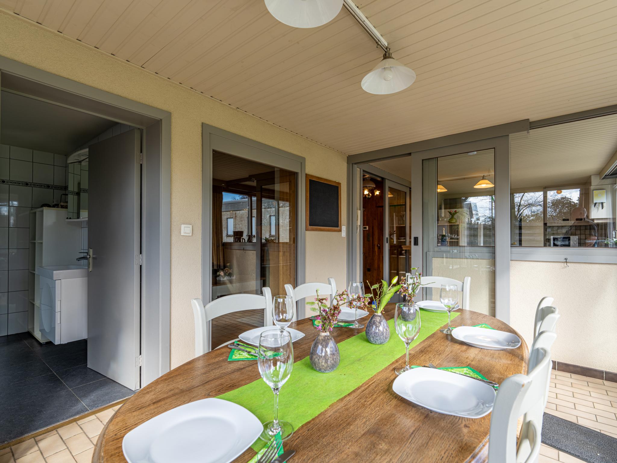 Outdoor terrace and views at De Kievelder in Peer