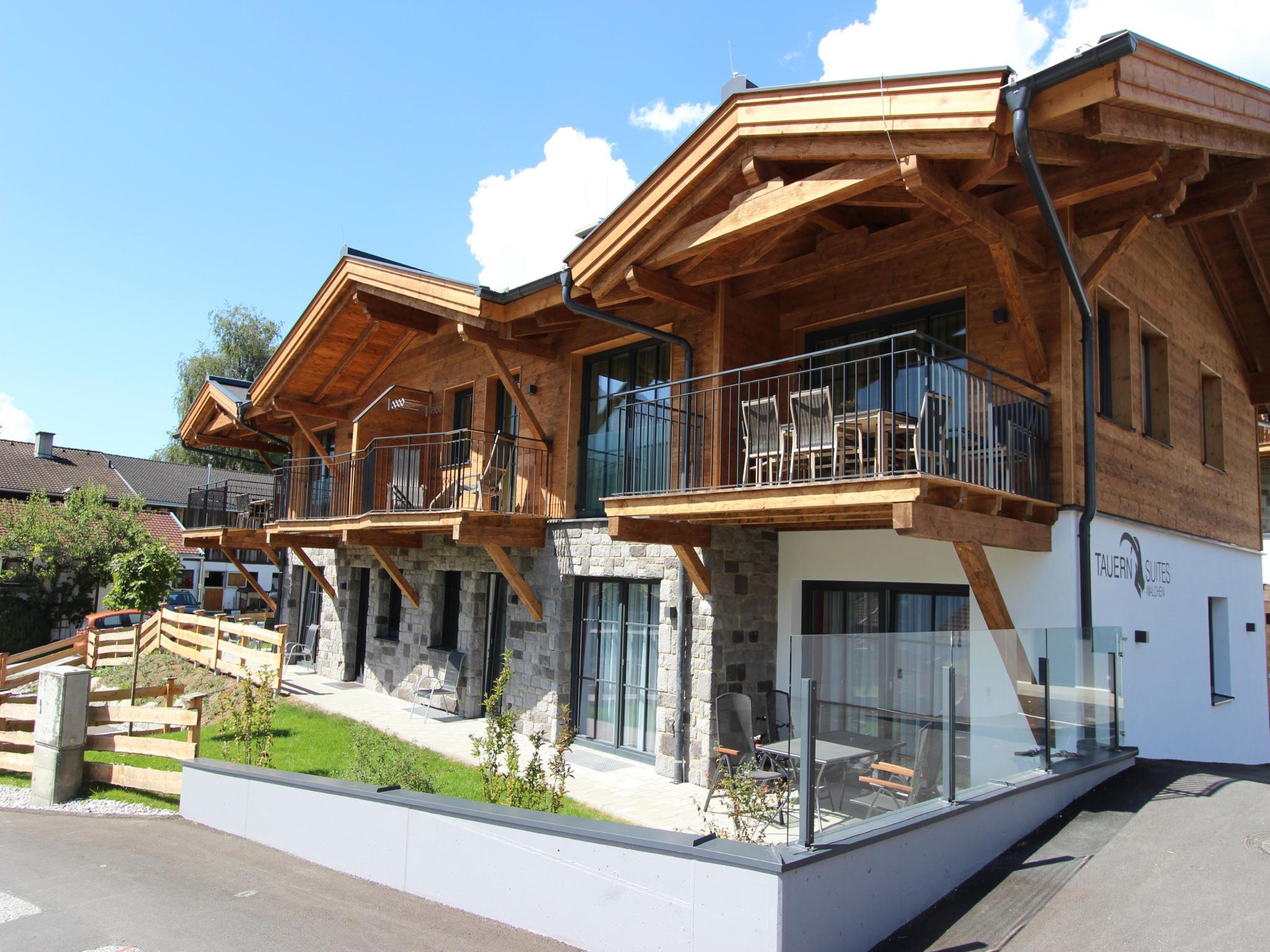 Outdoor terrace and views at Luxury Tauern Suite Walchen Kaprun 4 in Piesendorf