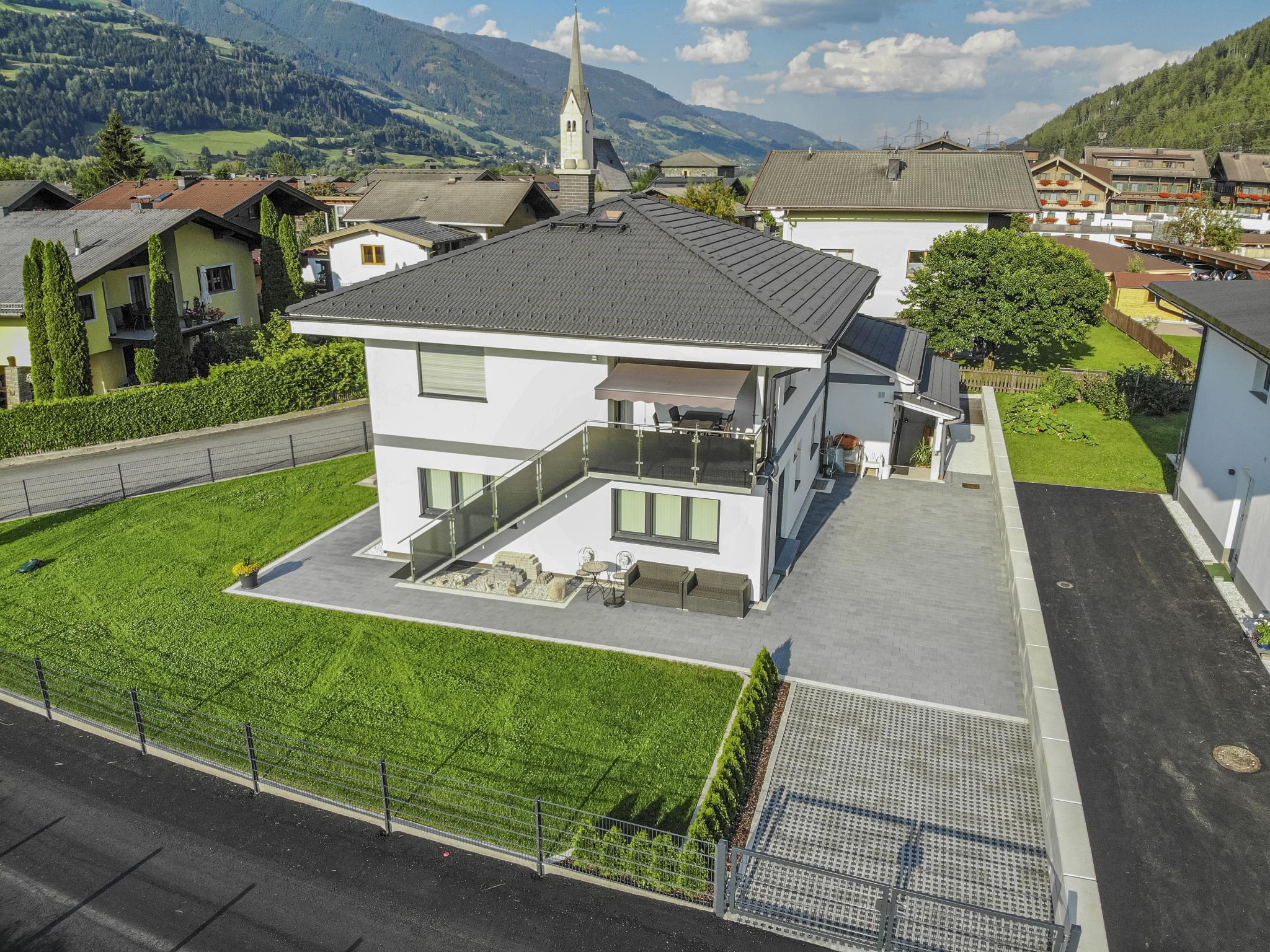 Outdoor terrace and views at Ferienwohnung Feiel in Mittersill