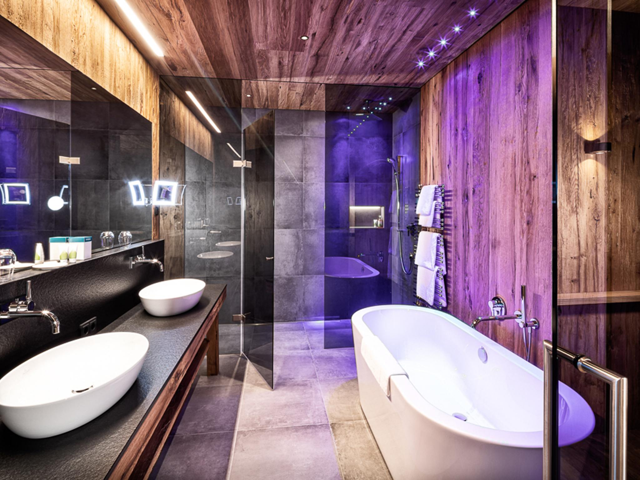 Outdoor terrace and views at Mountain View Loft Amethyst in Kaltenbach