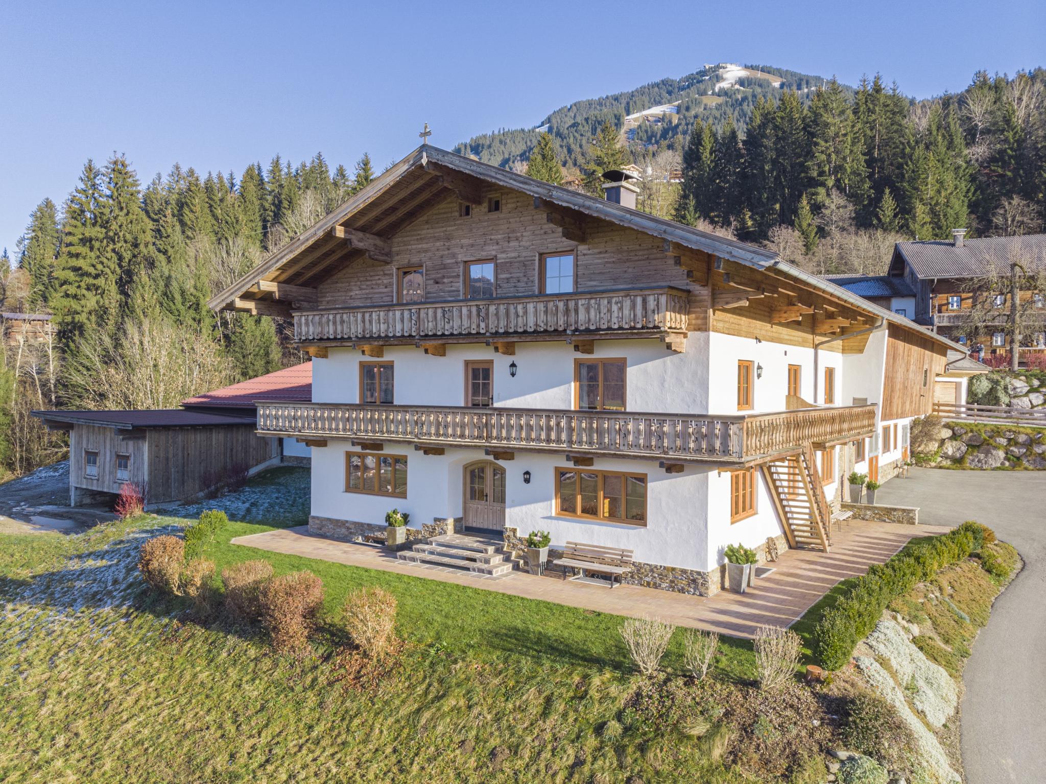 Outdoor terrace and views at Glonersbühelhof Top 2 in Westendorf