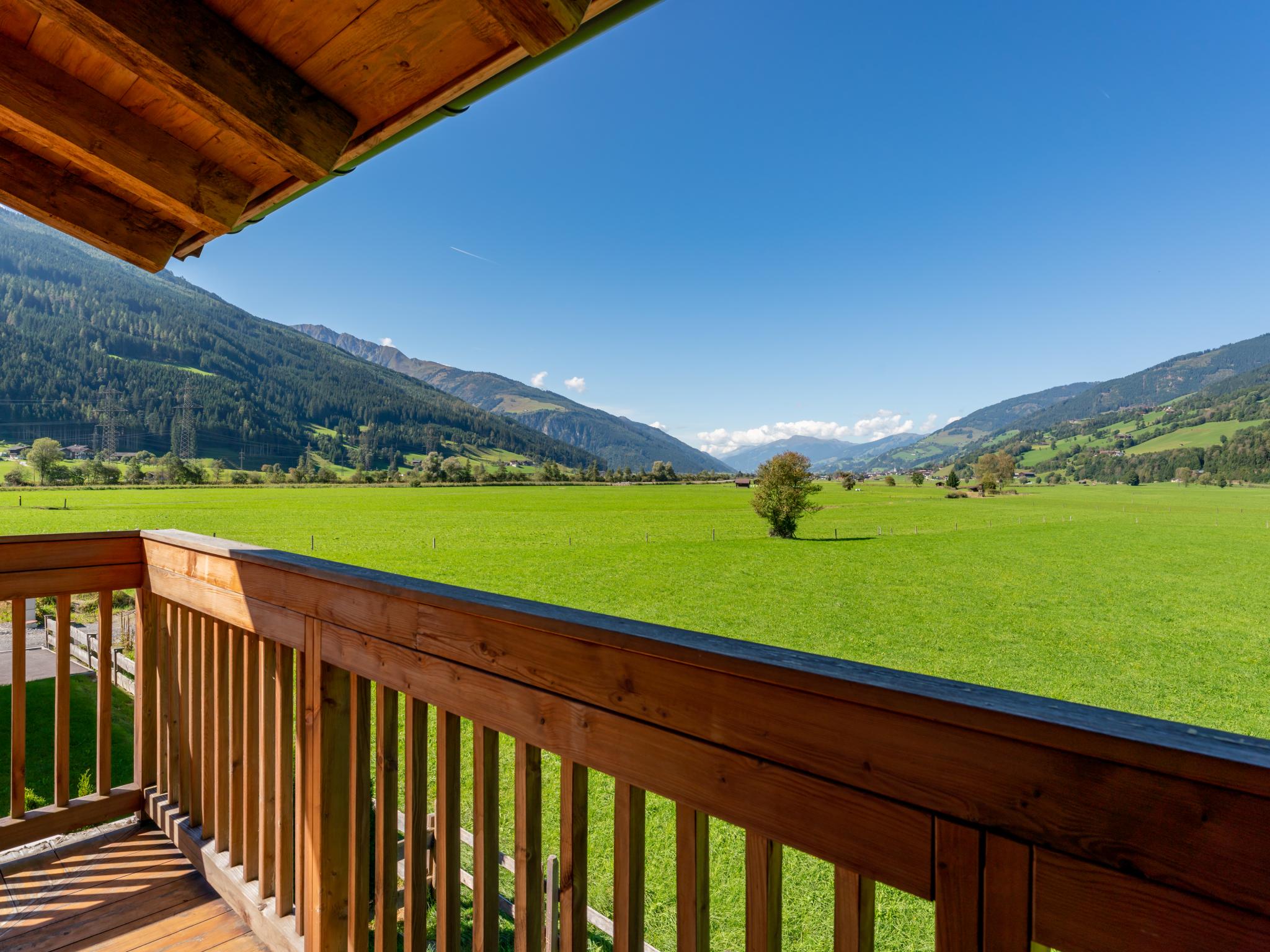 Outdoor terrace and views at Chalet Lengberg B1 in Niedernsill