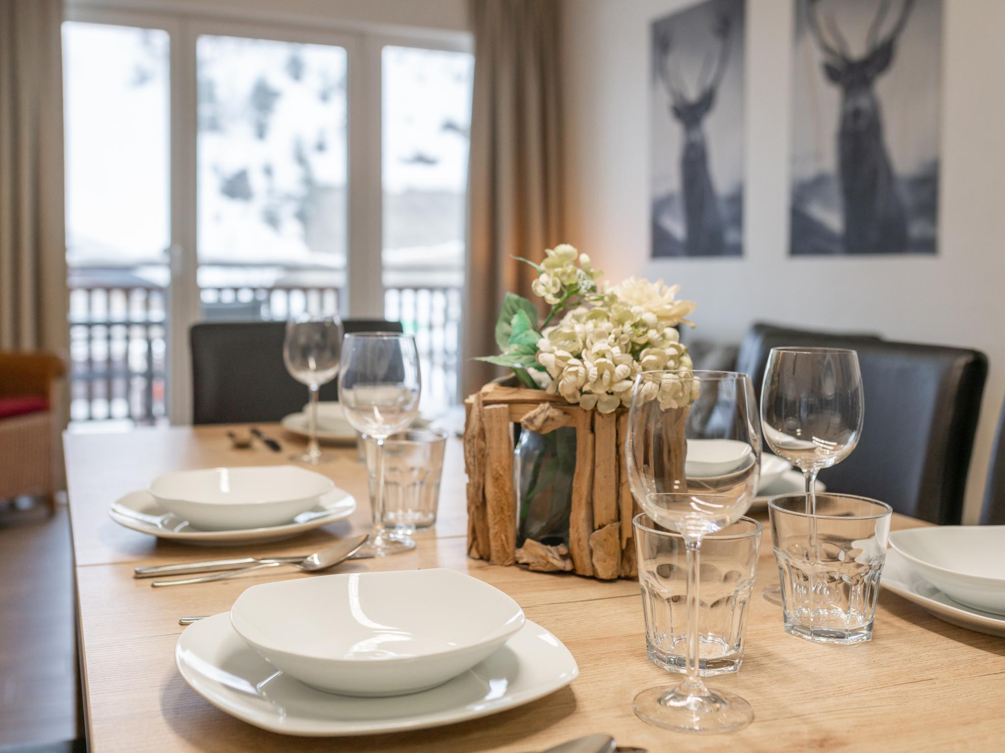 Outdoor terrace and views at Emma Top 2 in Dienten