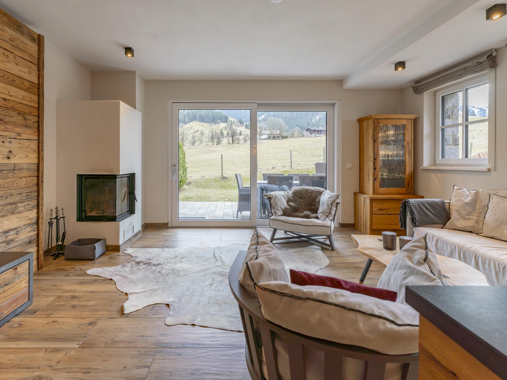 Outdoor terrace and views at Schneeflocke Leogang in Leogang