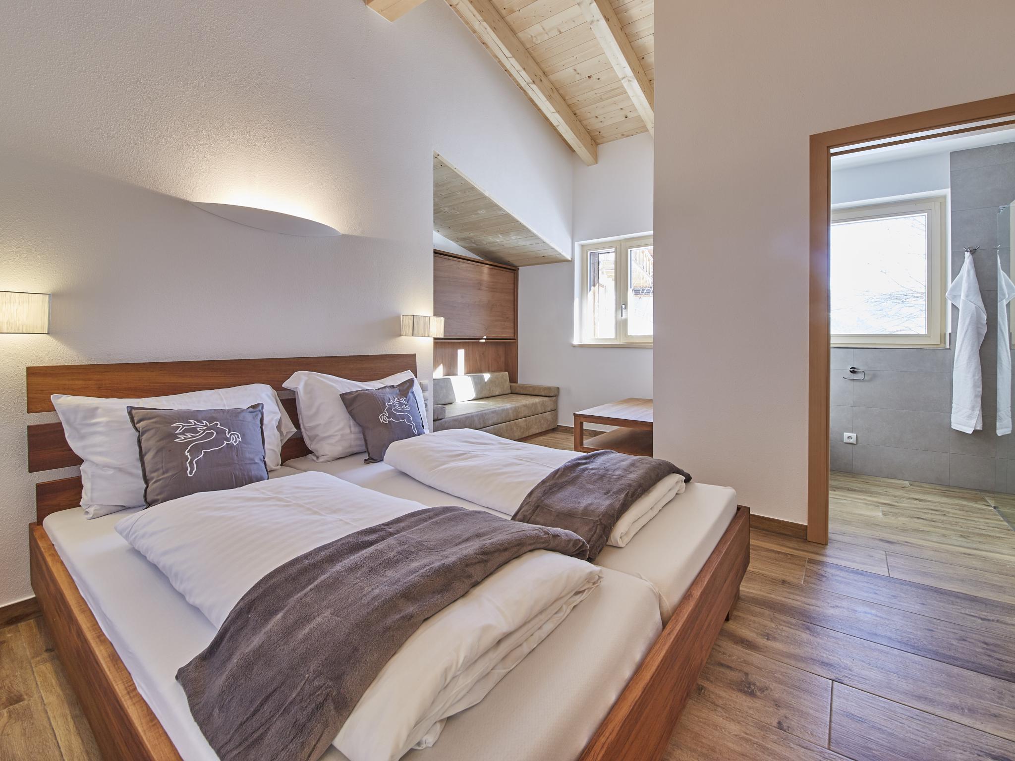 Outdoor terrace and views at Künstler Chalet in Saalbach-Hinterglemm