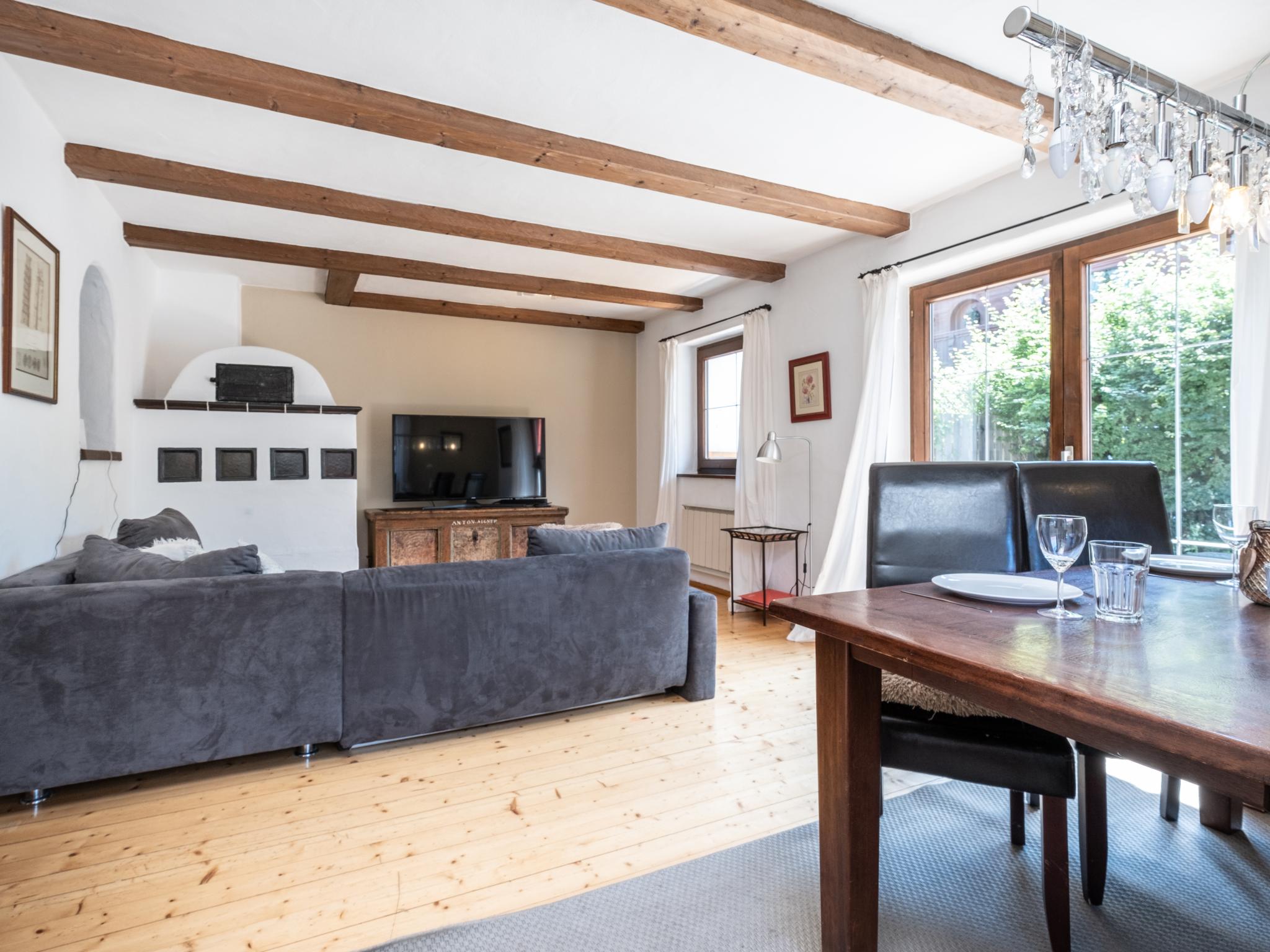 Outdoor terrace and views at Fleckalm in Kirchberg in Tirol