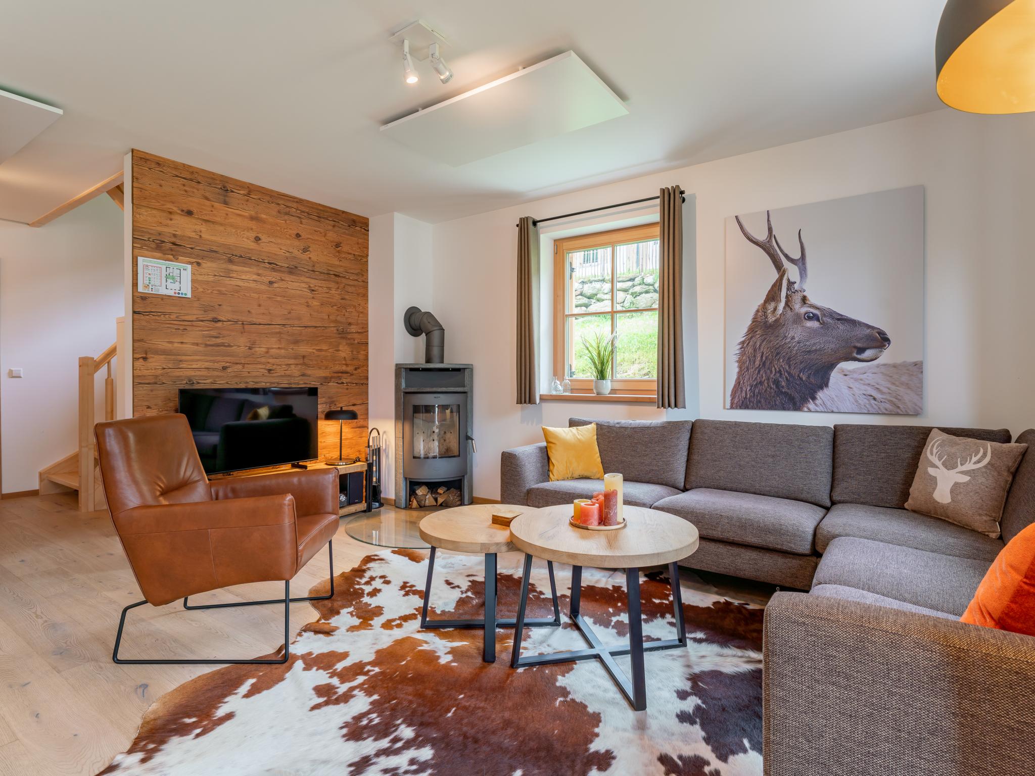 Outdoor terrace and views at Chalet Amsel in Donnersbachwald