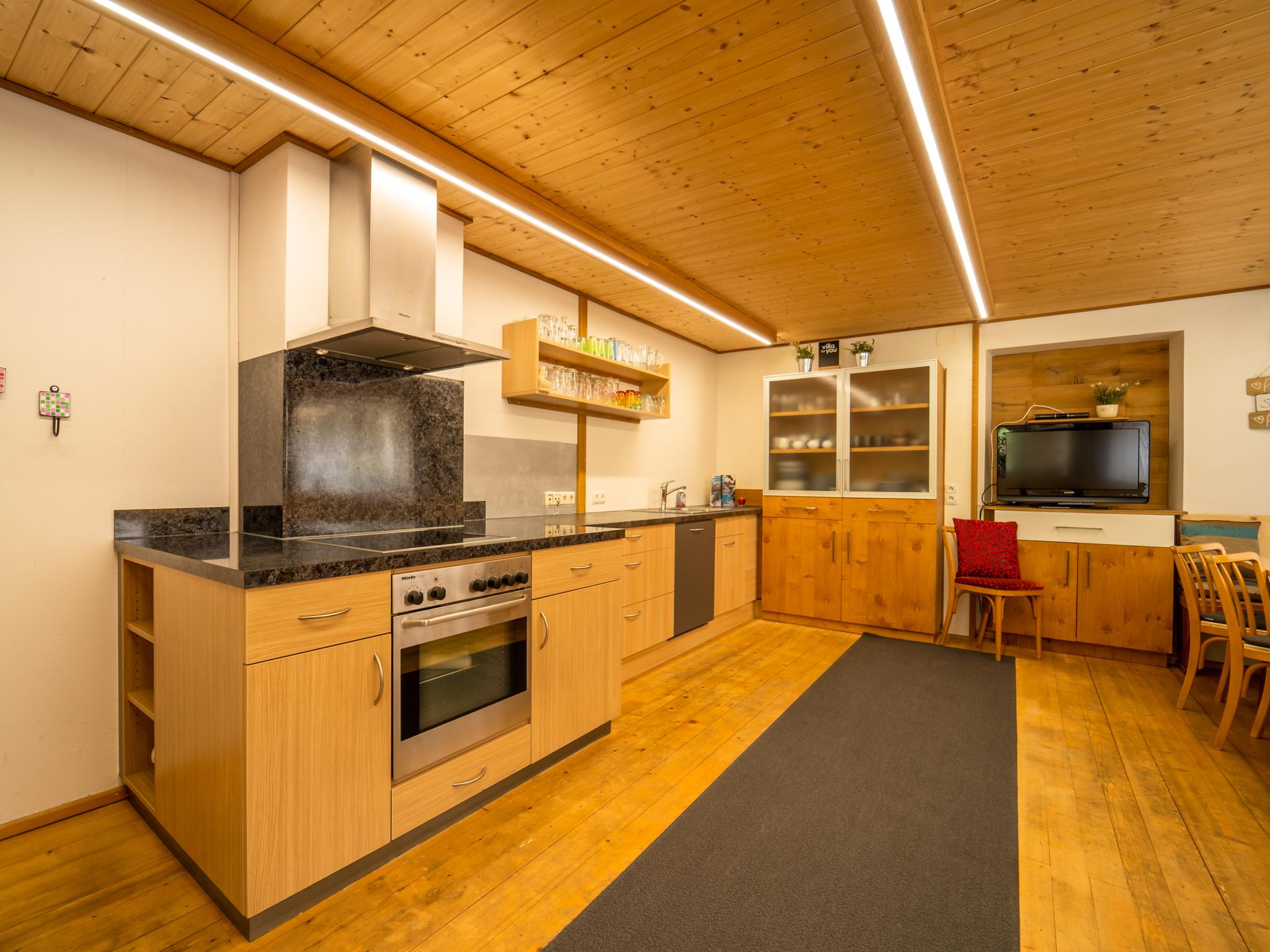 Modern kitchen at Gästehaus Walch III in Klösterle
