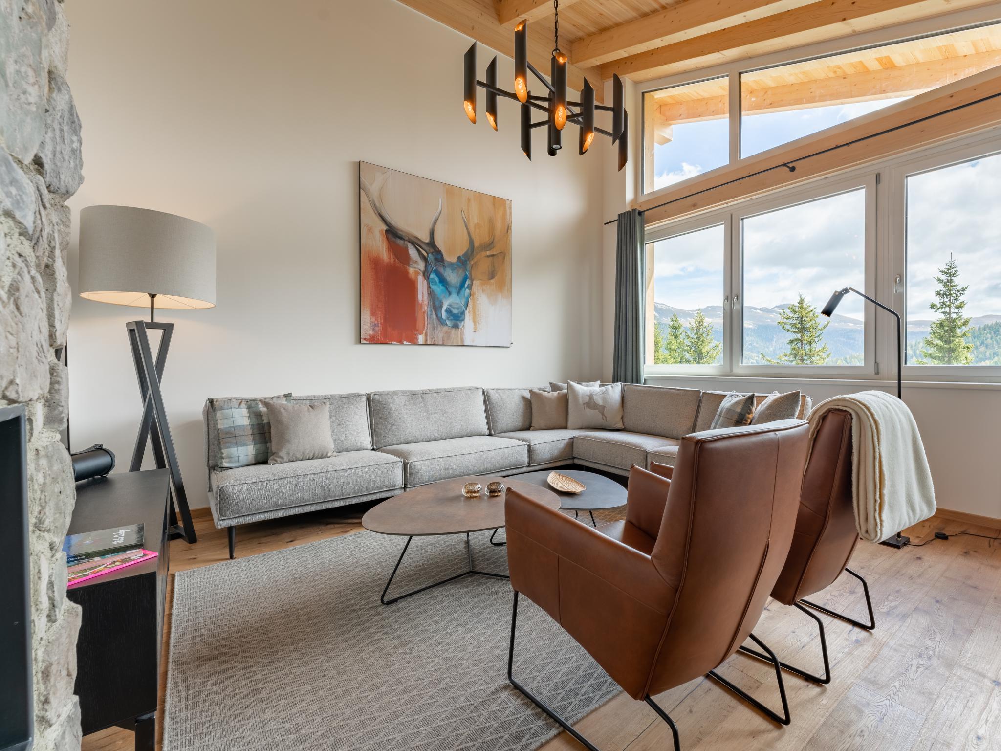Bedroom with comfortable beds at Vista Lodge in Turracher Höhe
