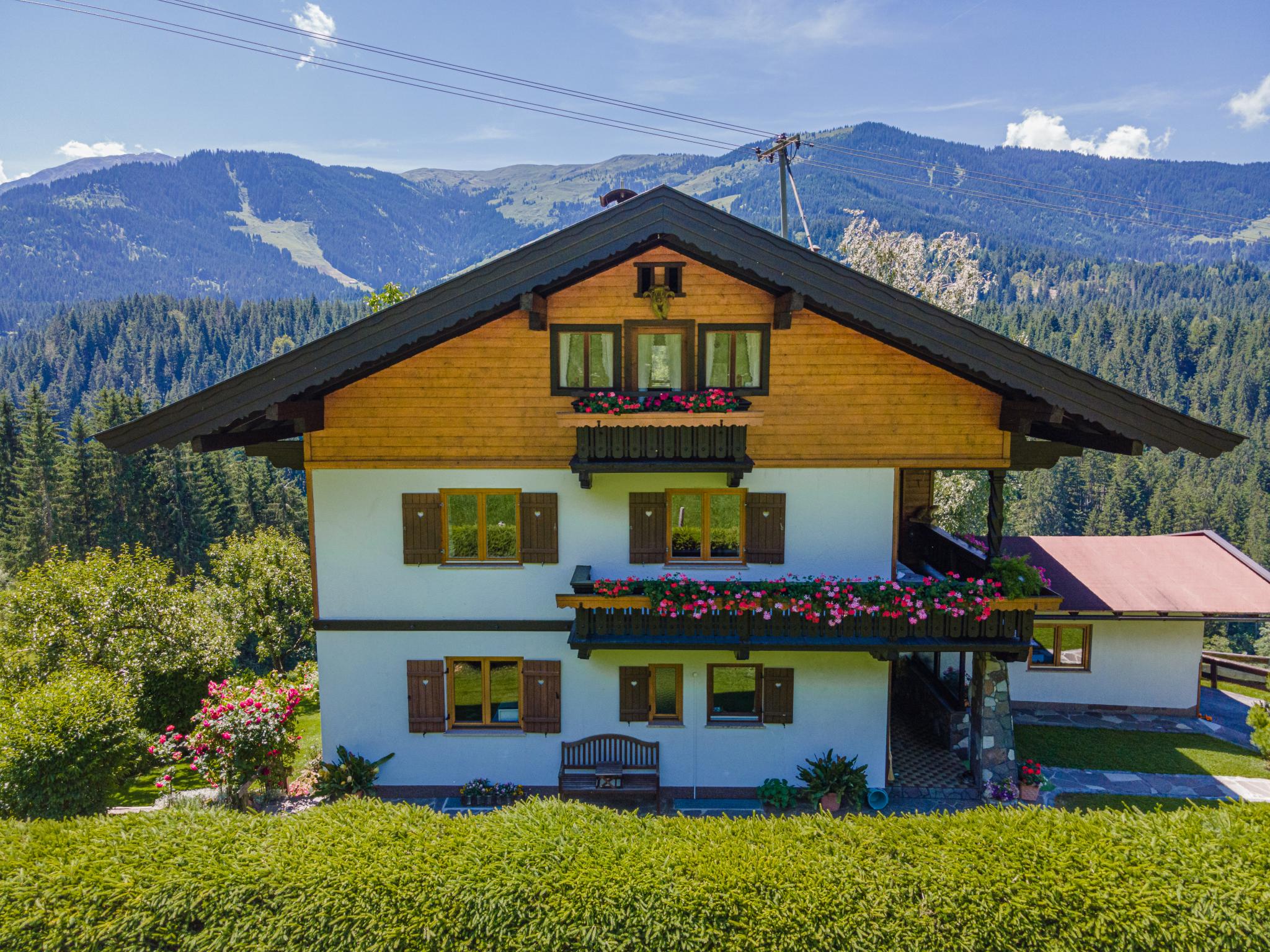 Outdoor terrace and views at Haus Leitner in Westendorf