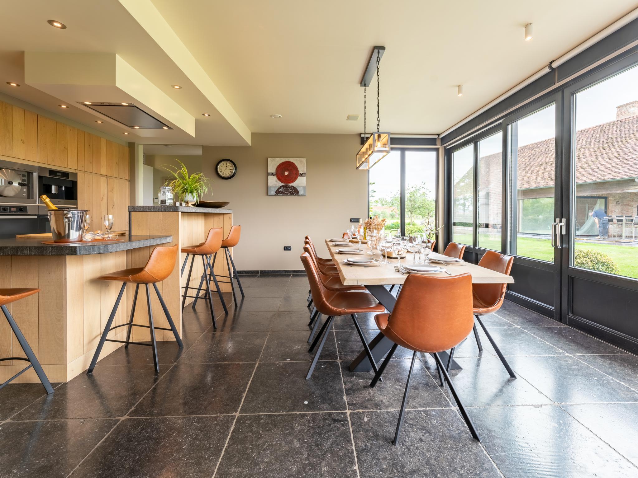 Living area at Villa Meersen in Maldegem