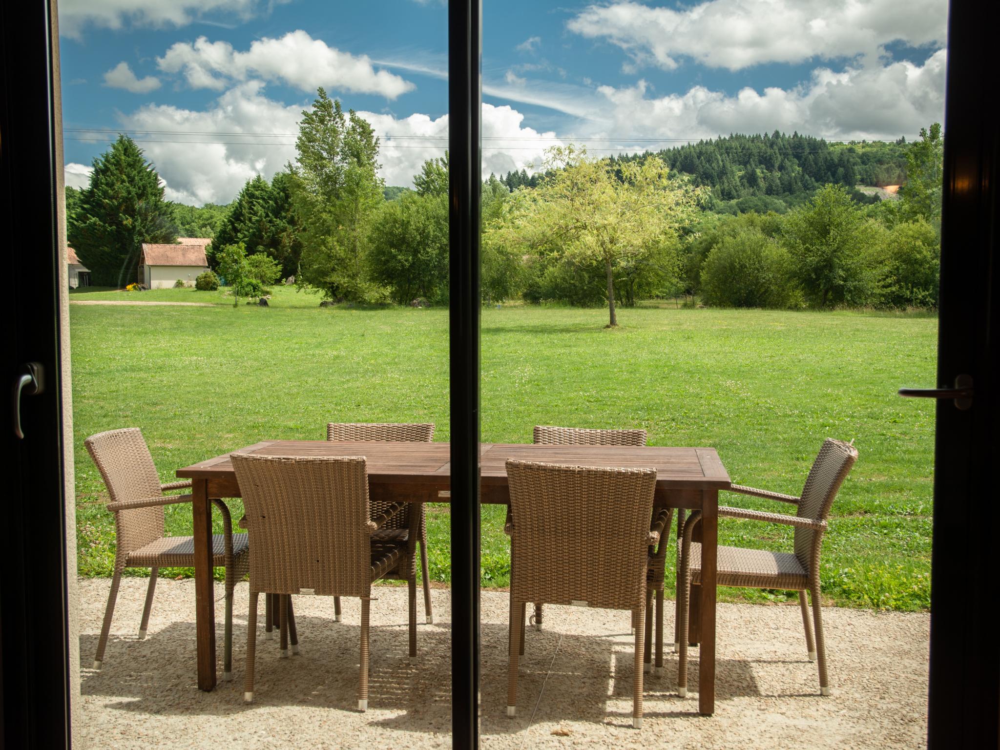 Outdoor terrace and views at Le Lac Bleu nr 33 in Lacapelle Marival