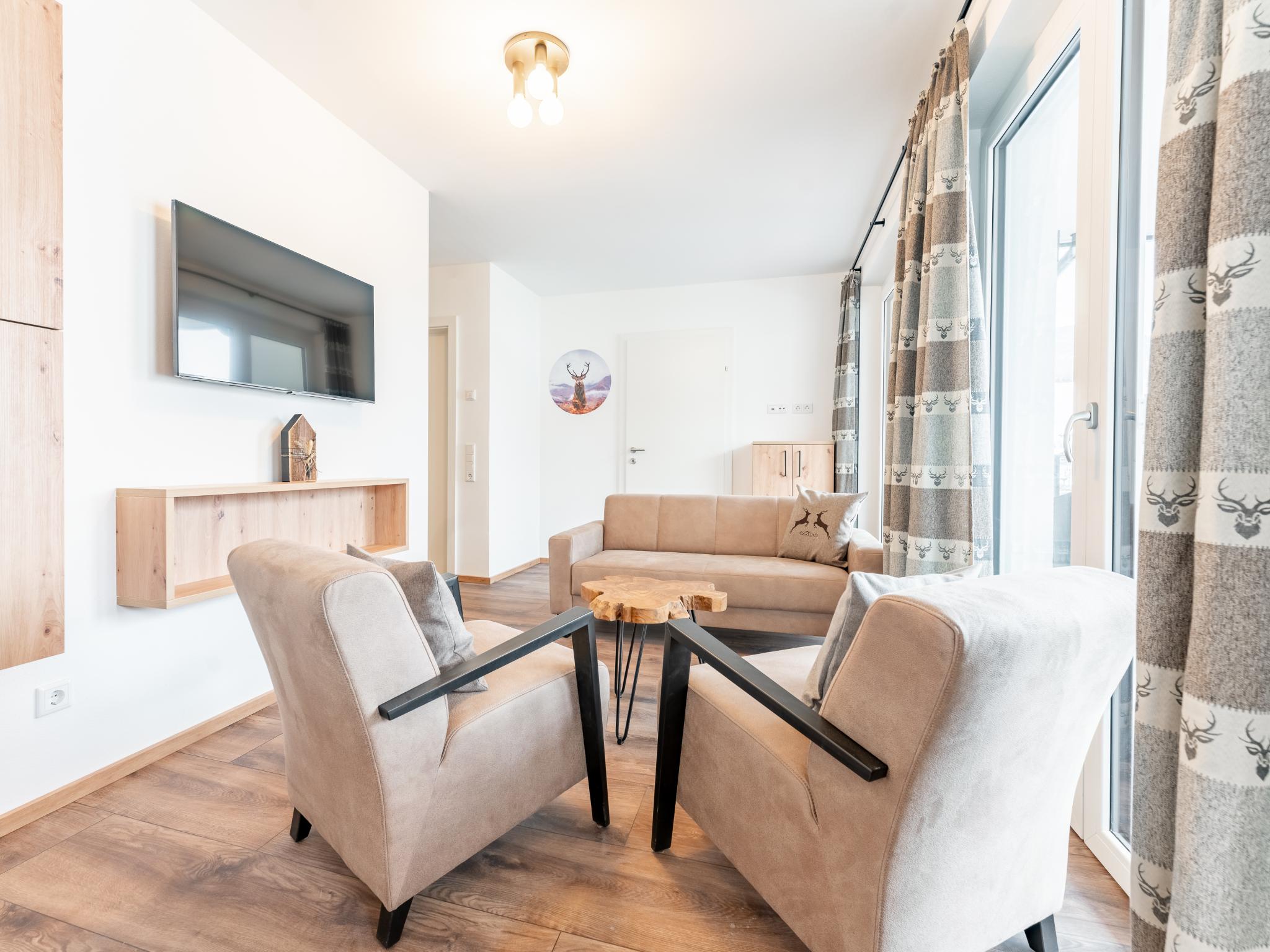 Outdoor terrace and views at Falken Suites TOP 5 in Kaprun