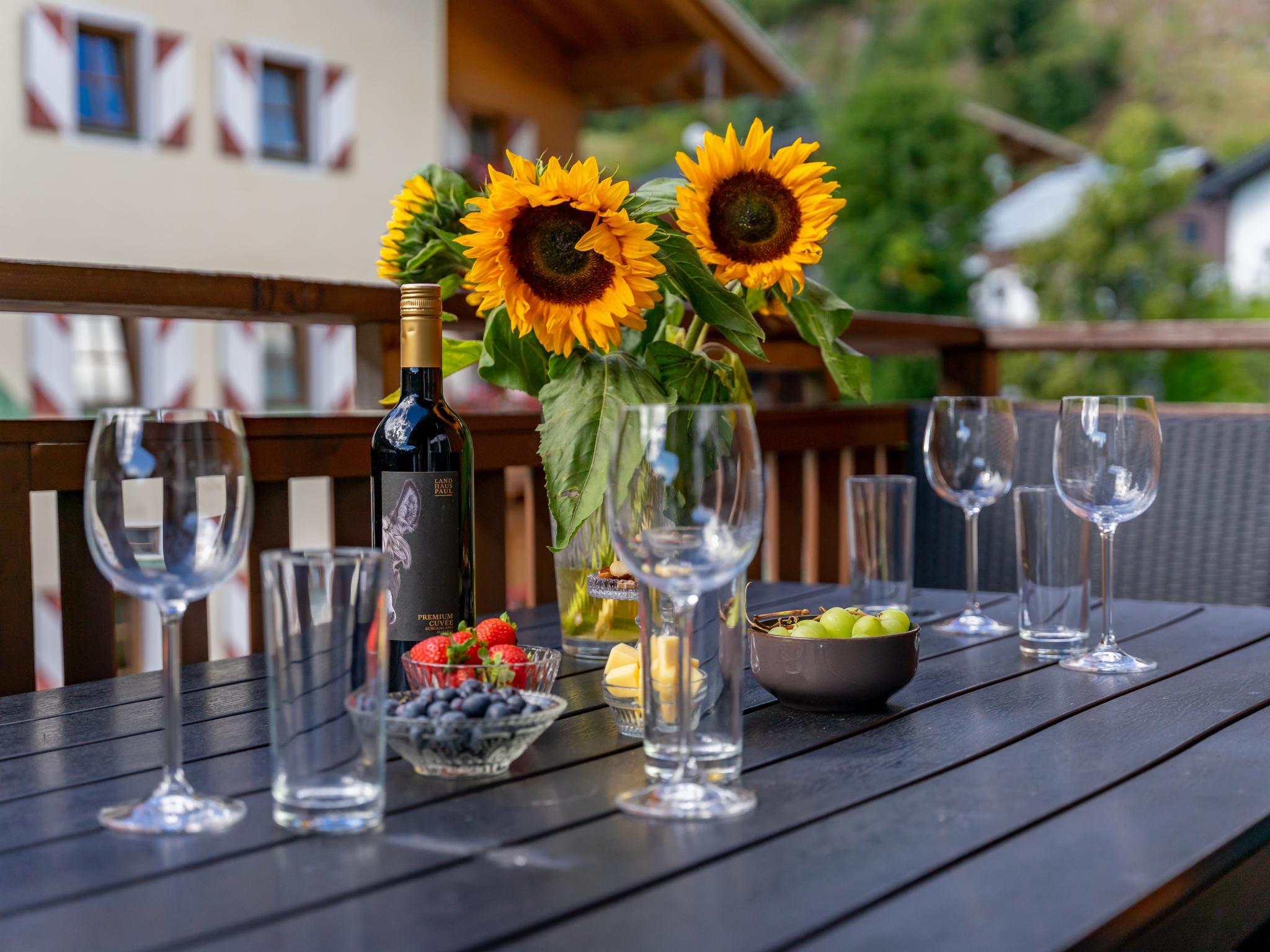 Outdoor terrace and views at Emma Top 3 in Dienten