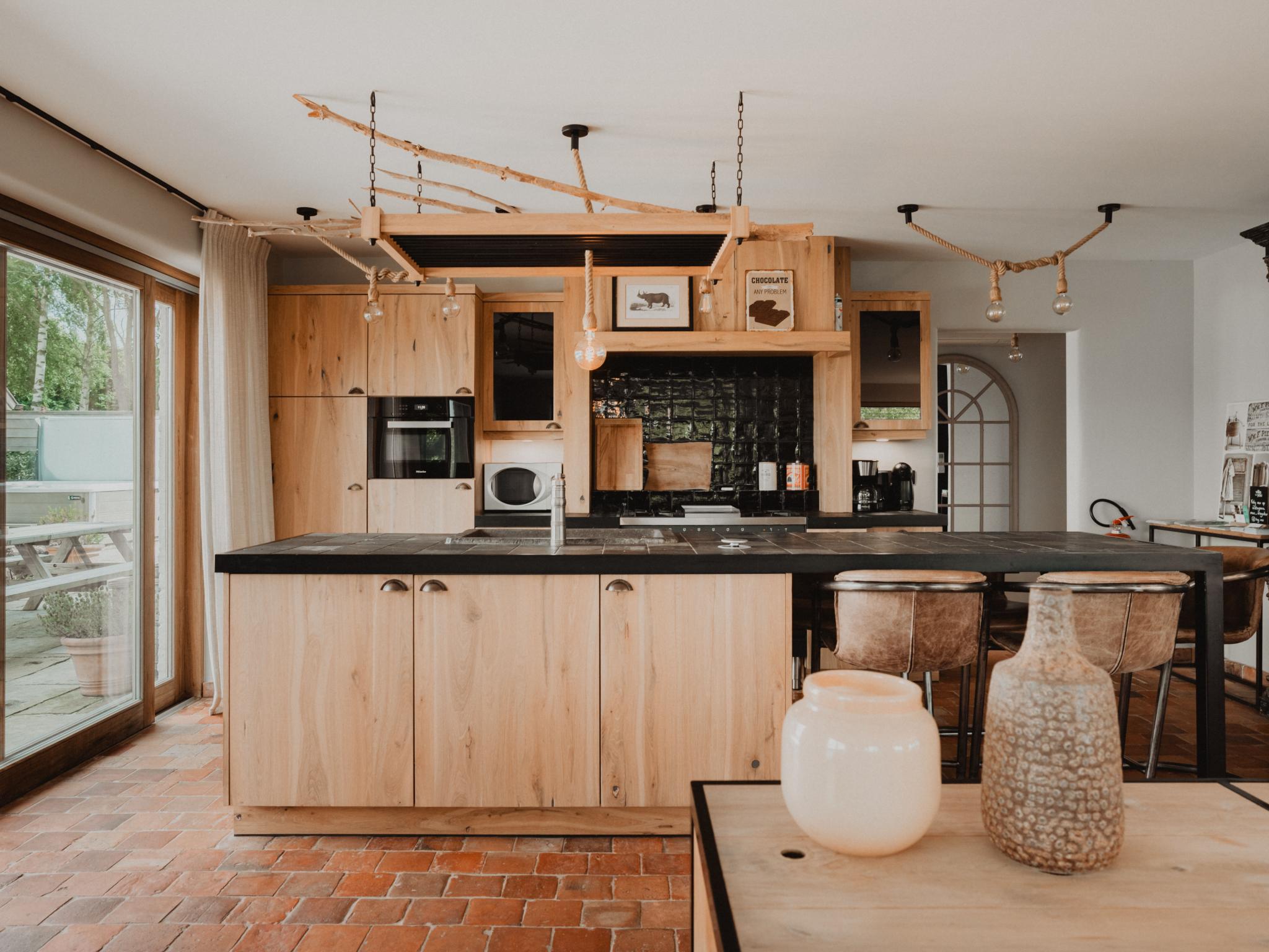 Modern kitchen at Villa Noortem in Maldegem
