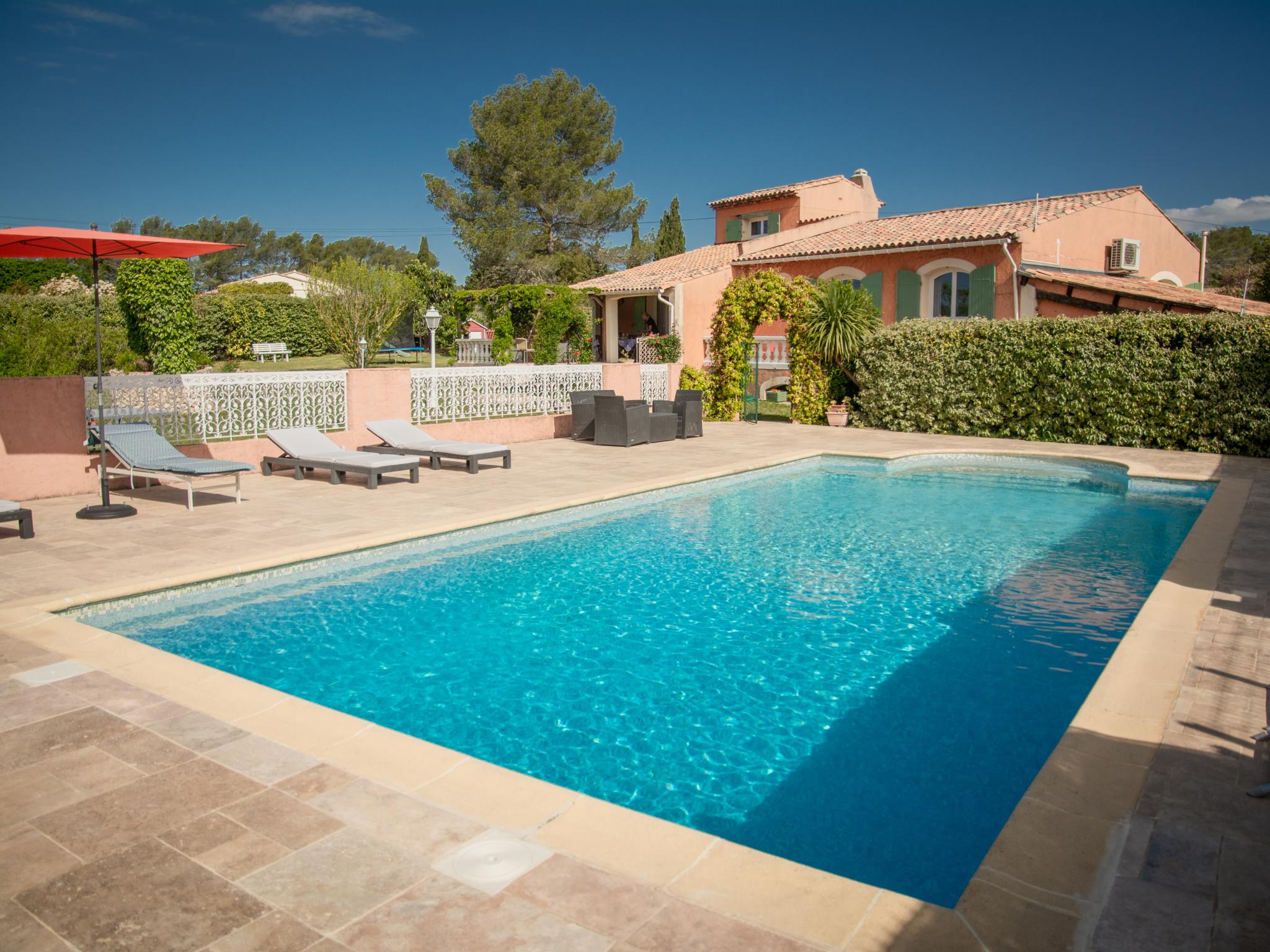 Outdoor terrace and views at Villa Nycou in Bagnols en Forêt