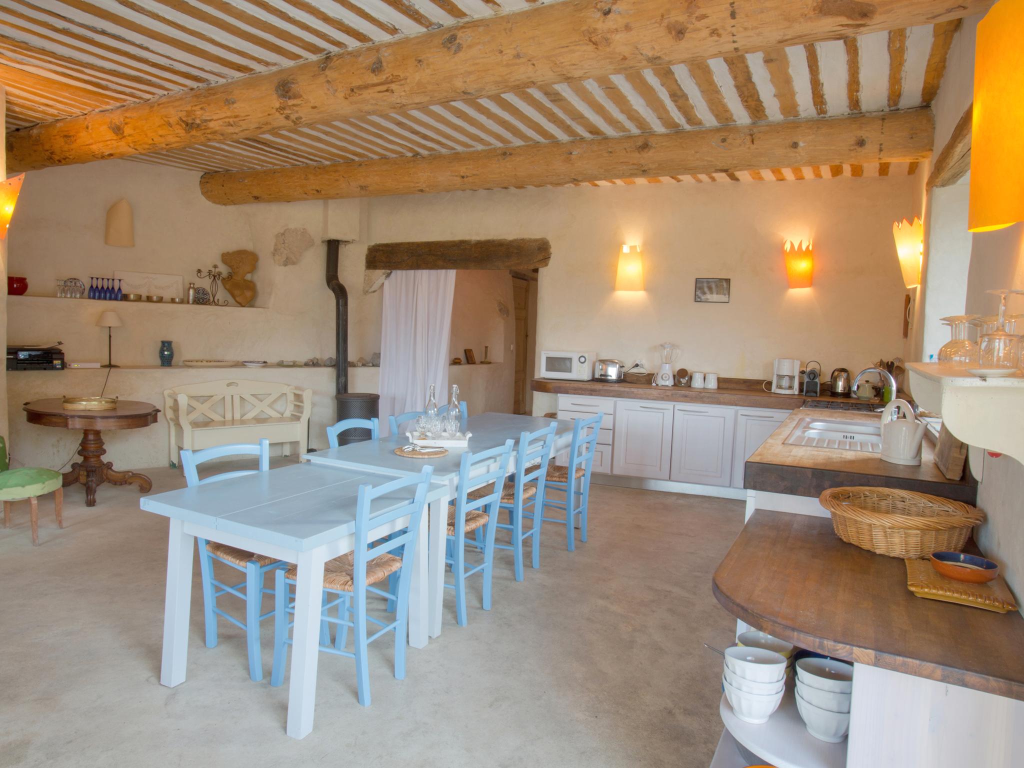 Outdoor terrace and views at Le Serre des Granges in Montaulieu