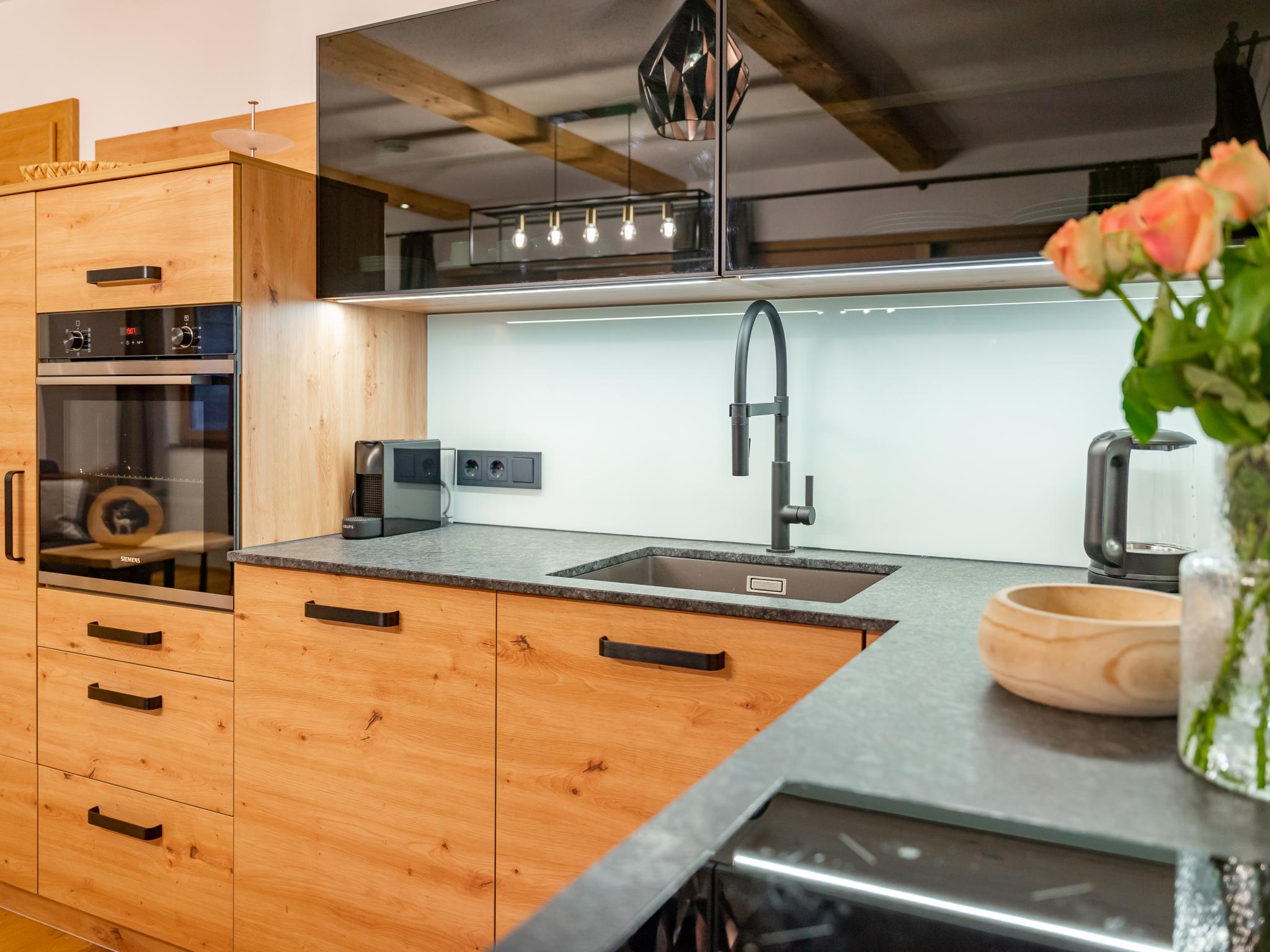 Modern kitchen at AlmApARTment Mauterndorf Pichl 7-3 in Mauterndorf