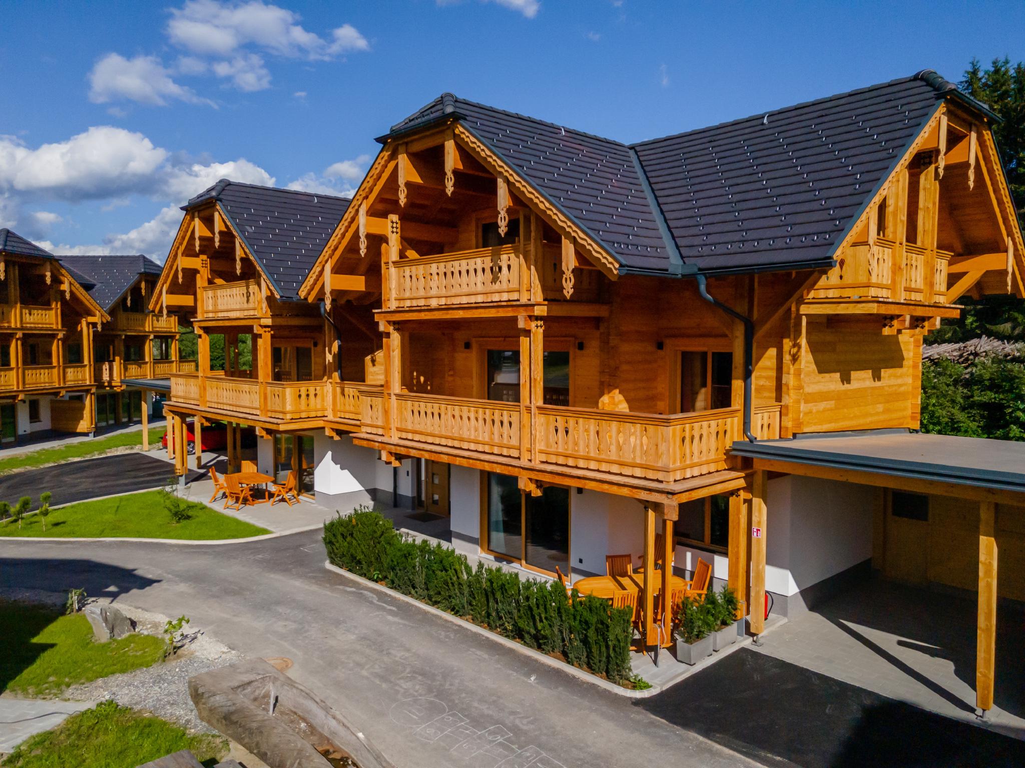 Outdoor terrace and views at AlmApARTment Mauterndorf Pichl 8-3 in Mauterndorf