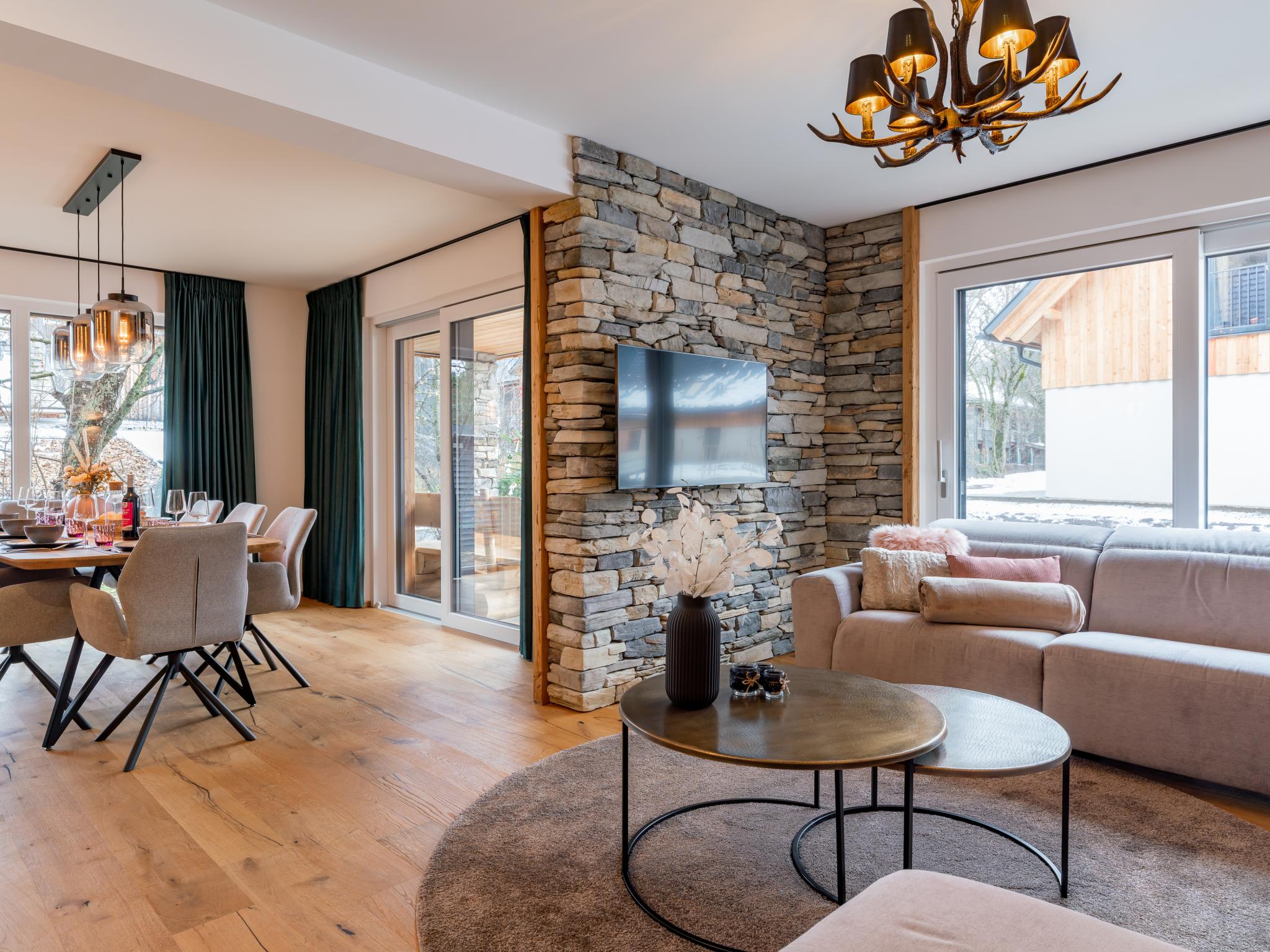 Outdoor terrace and views at Mountain Chalet Luxx in Kreischberg