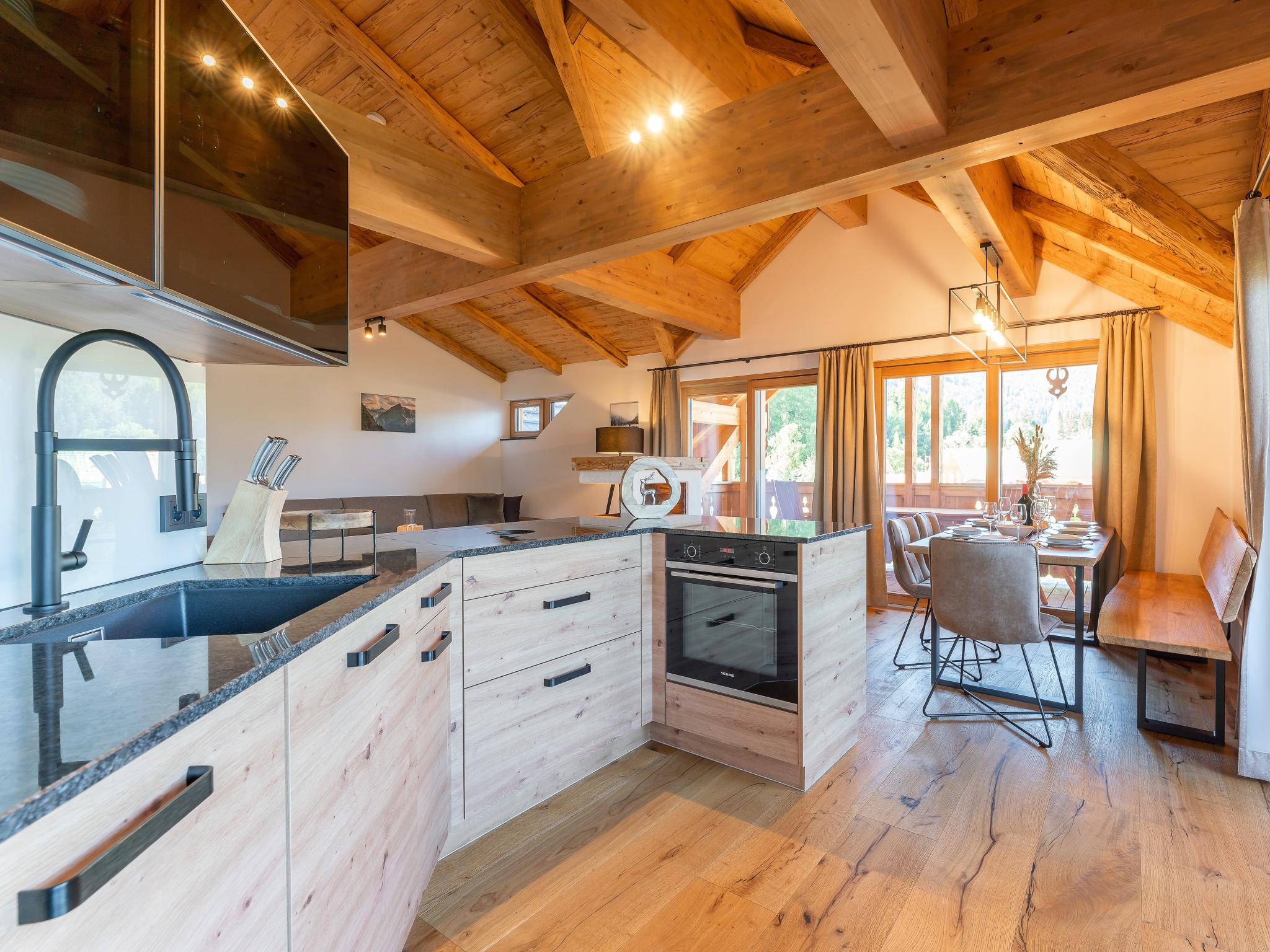 Modern kitchen at AlmApARTment Mauterndorf Pichl 9-4 in Mauterndorf