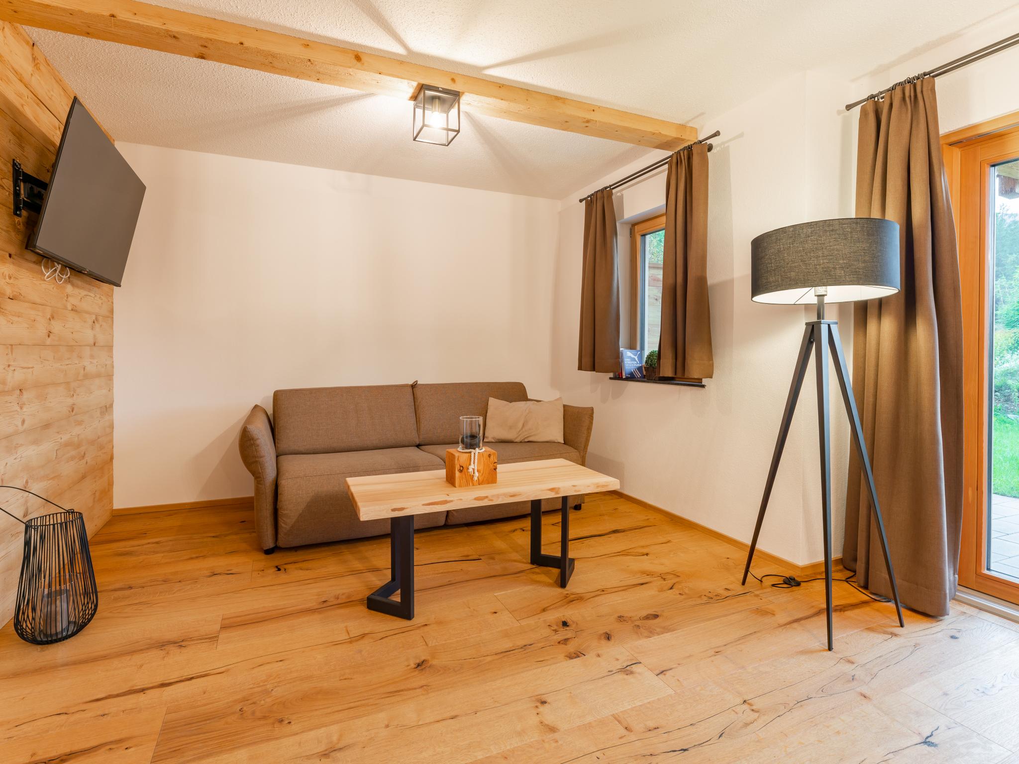 Outdoor terrace and views at AlmApARTment Mauterndorf Pichl 9-2 in Mauterndorf