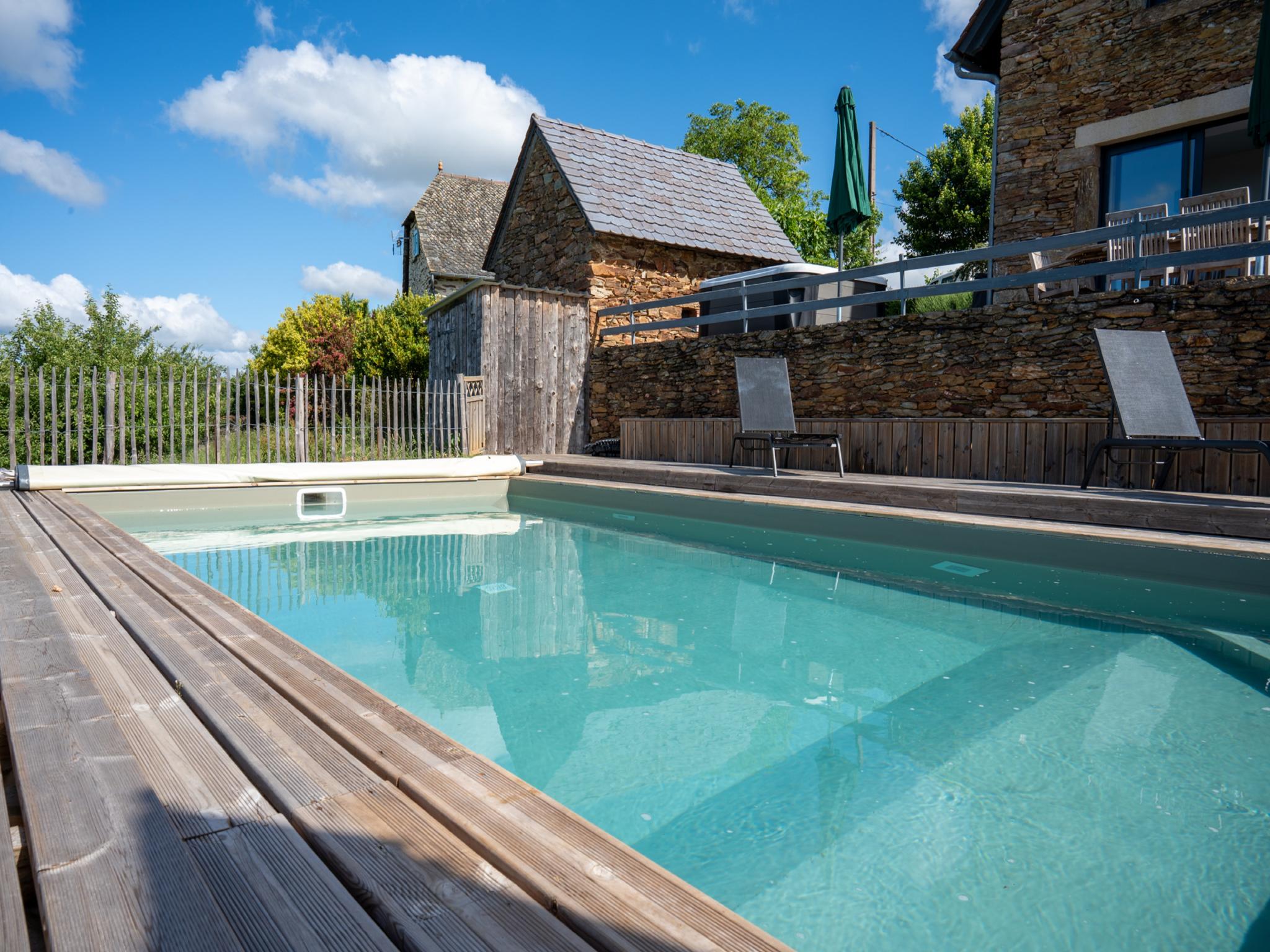 Outdoor terrace and views at Gite Les Corbieres in Cassaniouze