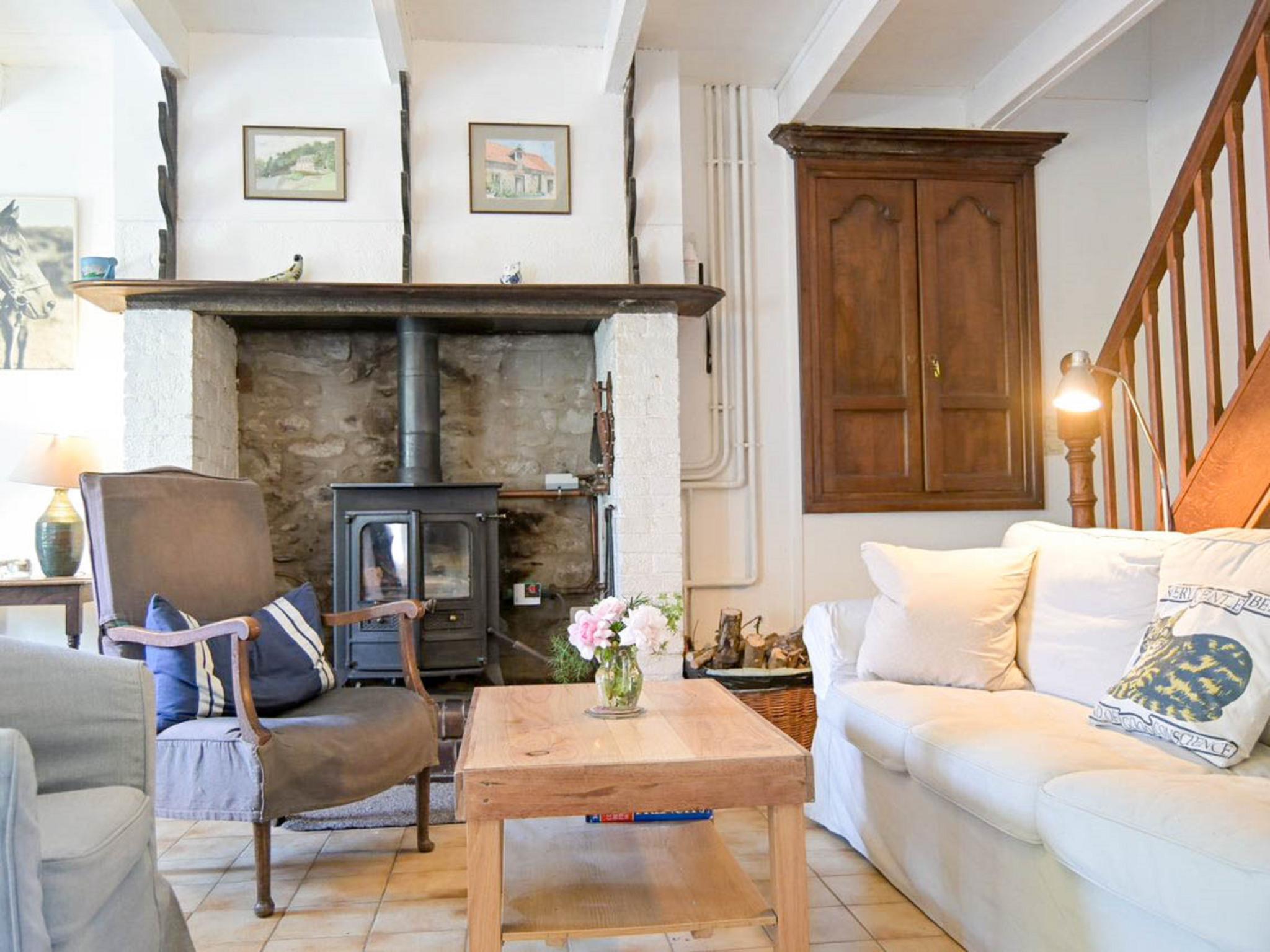 Outdoor terrace and views at Gite Le Chevalier in Gavray