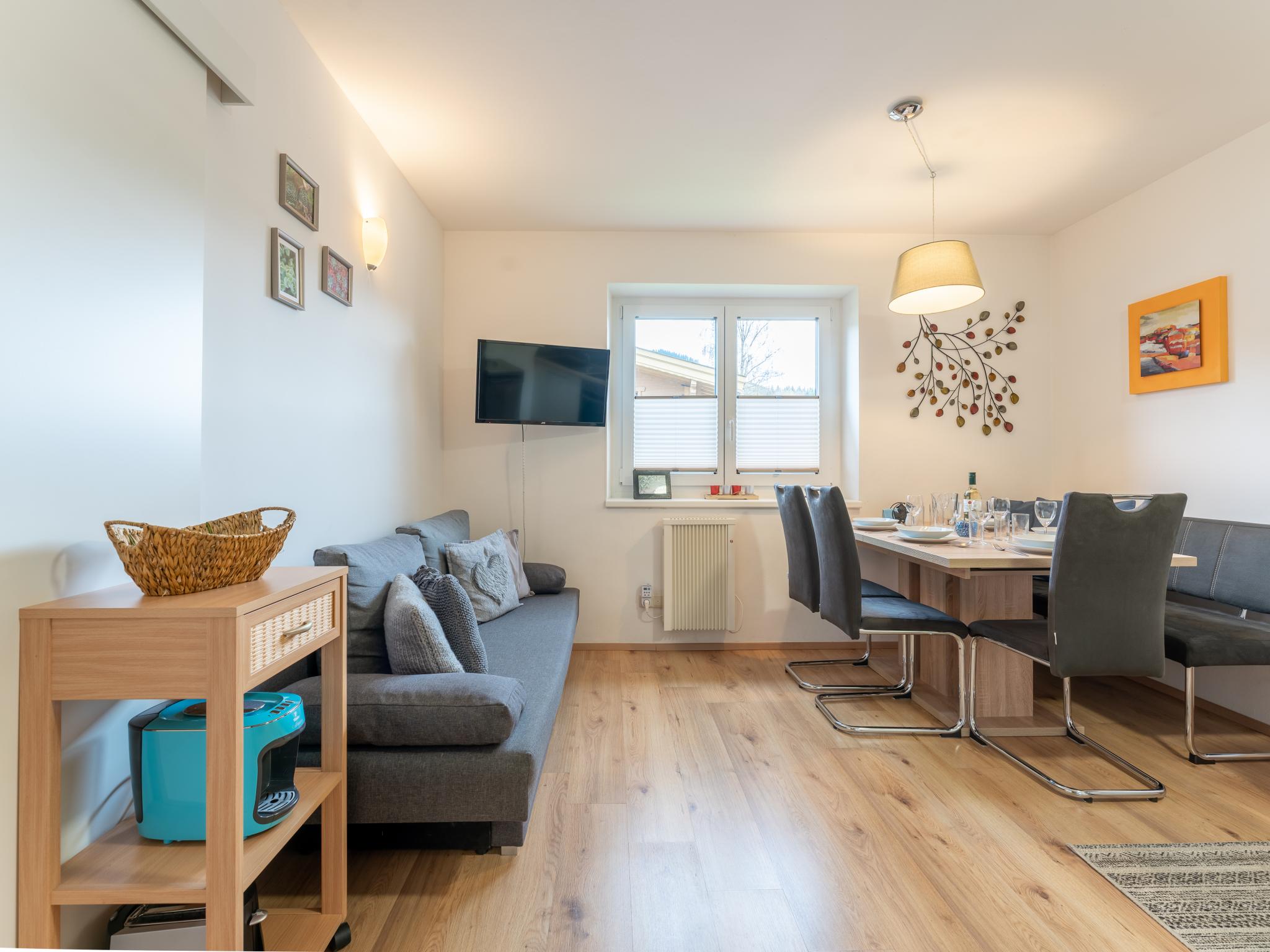 Outdoor terrace and views at Conny in Maria Alm