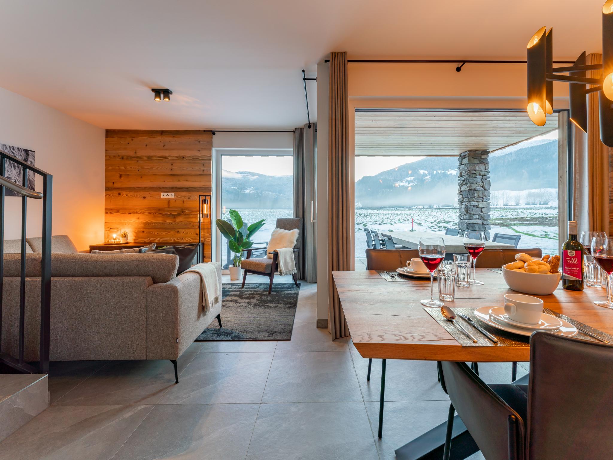 Outdoor terrace and views at Mountain Chalet Aquarius 5B in Kreischberg