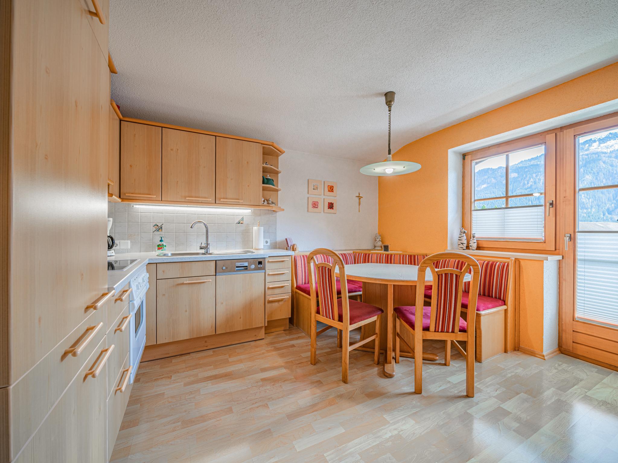 Outdoor terrace and views at Apartment Leiter in Bramberg am Wildkogel