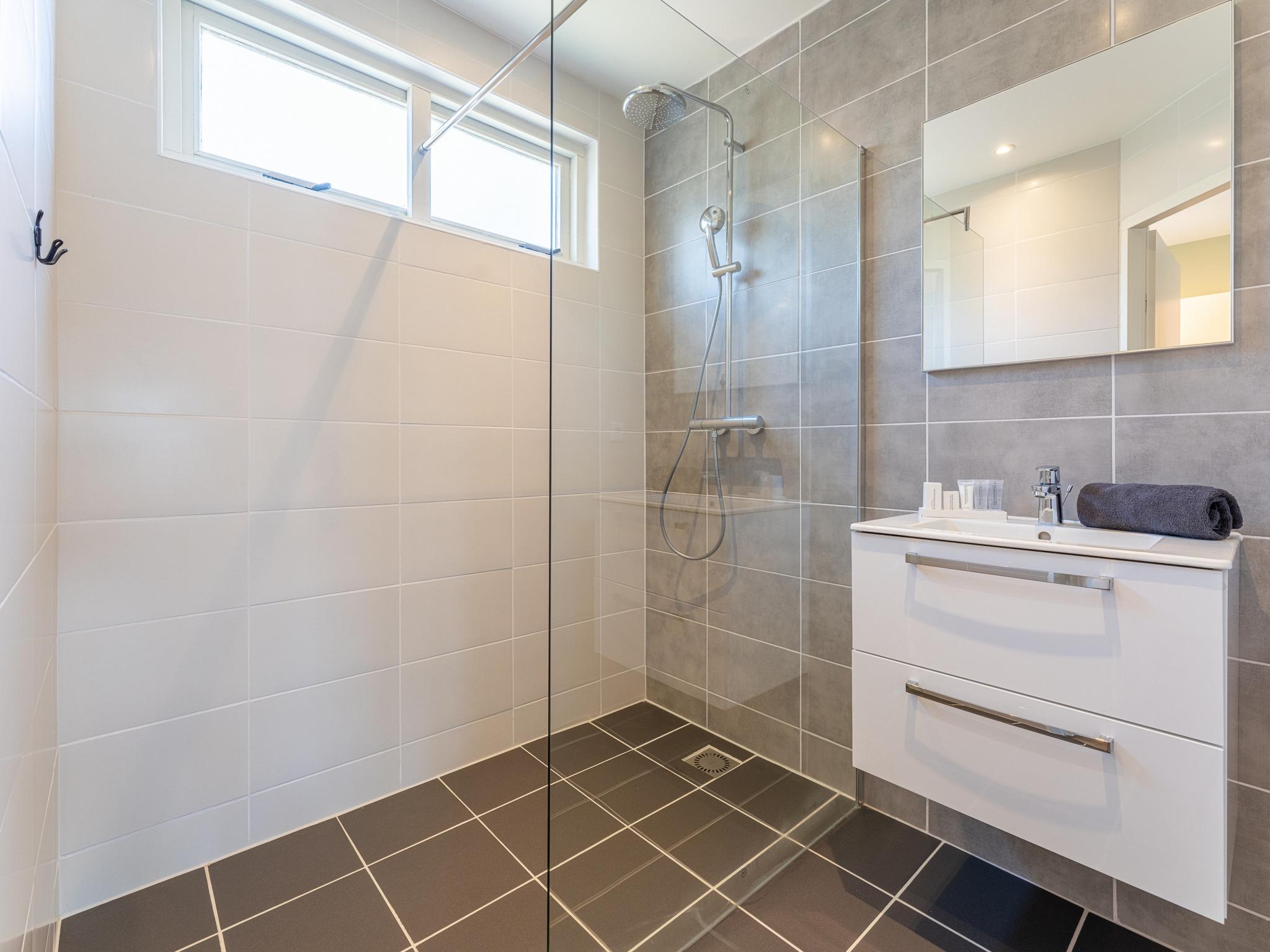 Outdoor terrace and views at Tiny Zwarte Mees in Hulshorst