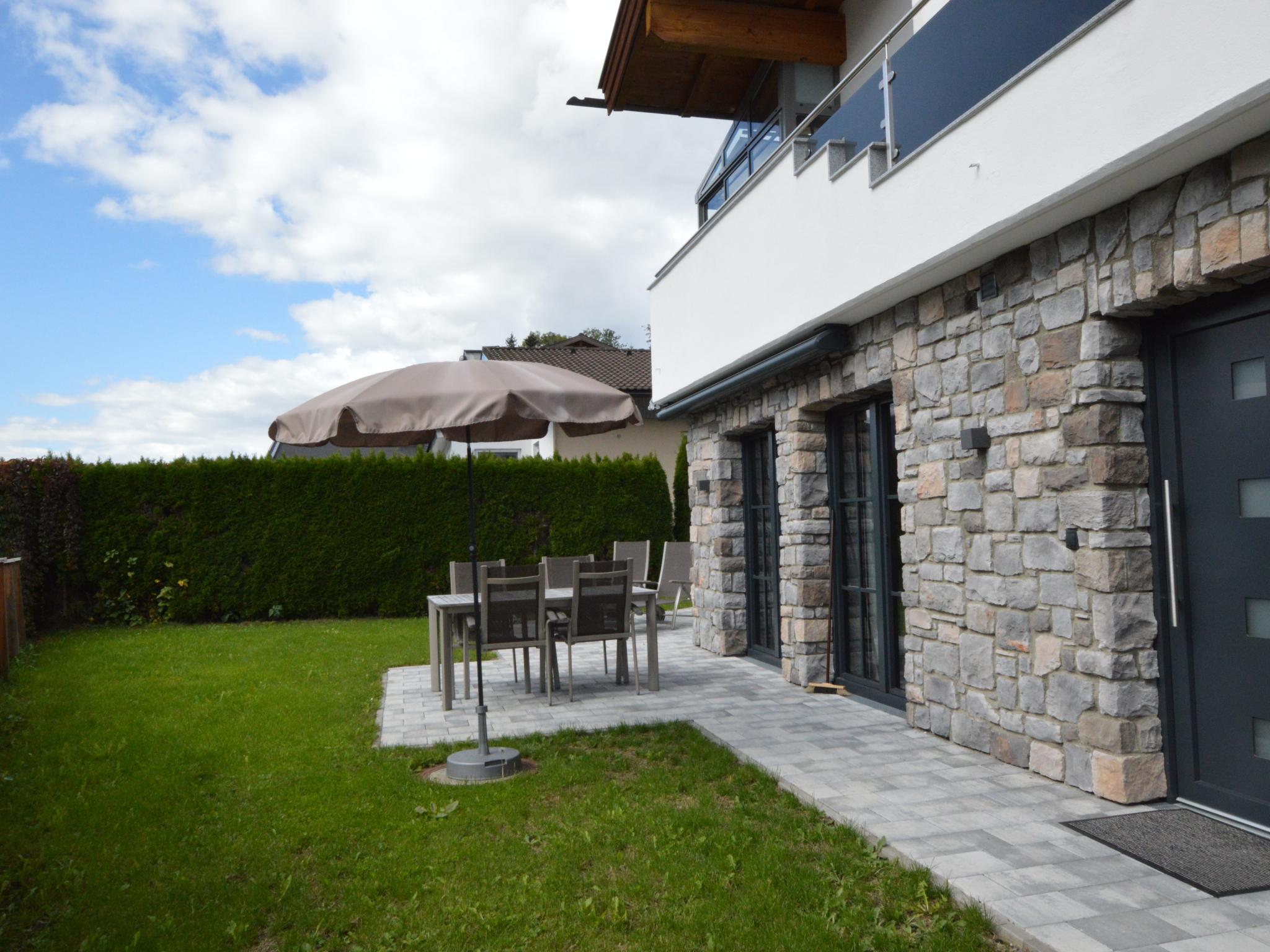 Outdoor terrace and views at Tauernsuites Uttendorf by Mimi in Uttendorf