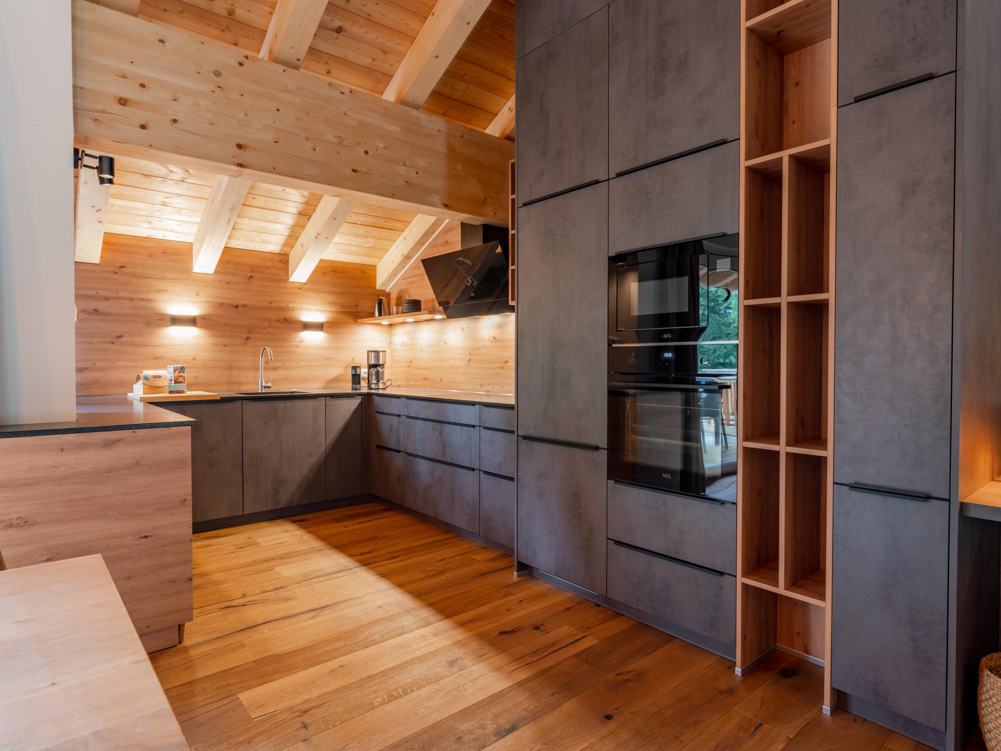 Bedroom with comfortable beds at Silas Mountain Chalet in Turracher Höhe