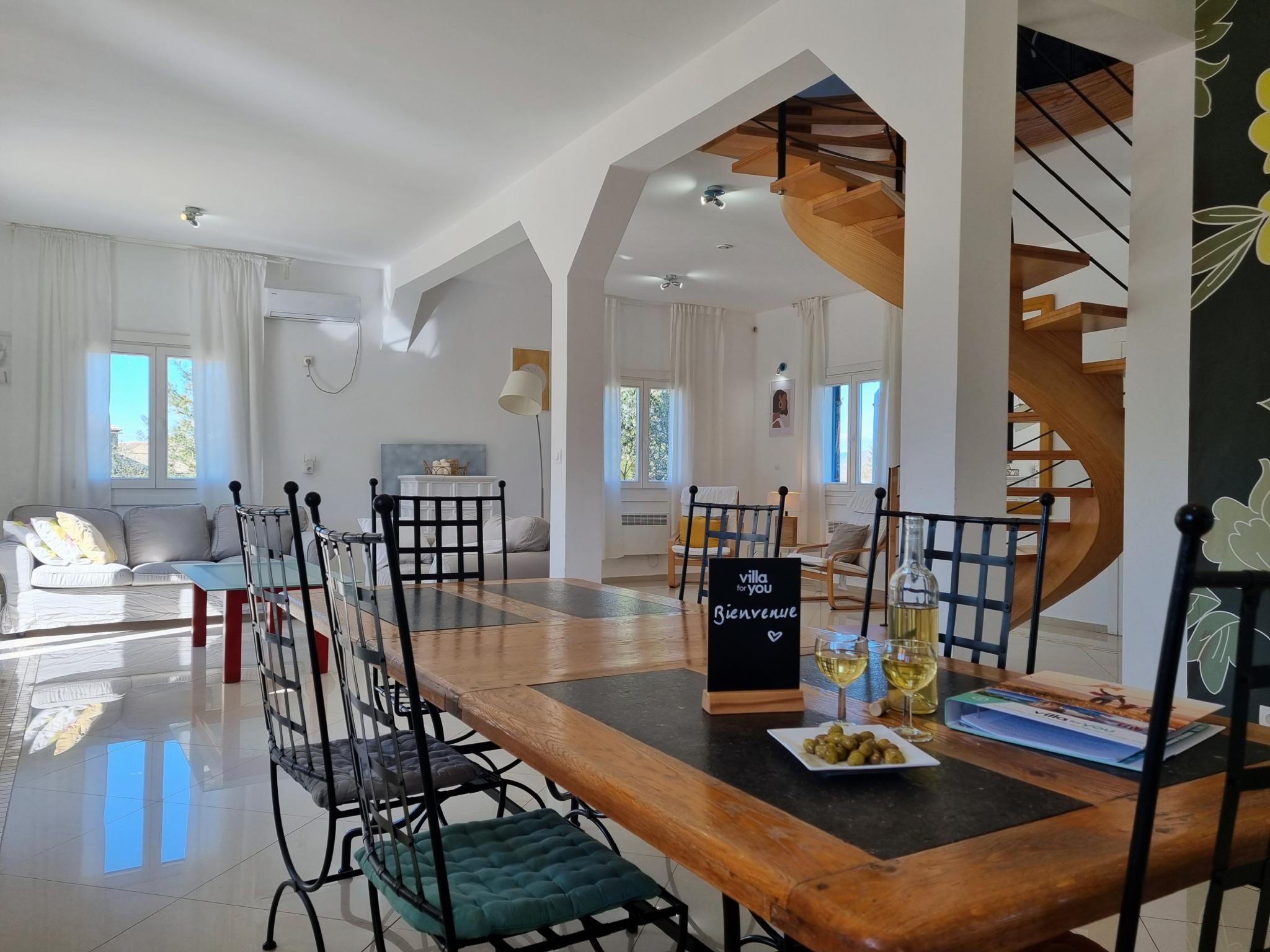 Bedroom with comfortable beds at Clos des Oliviers in Oupia