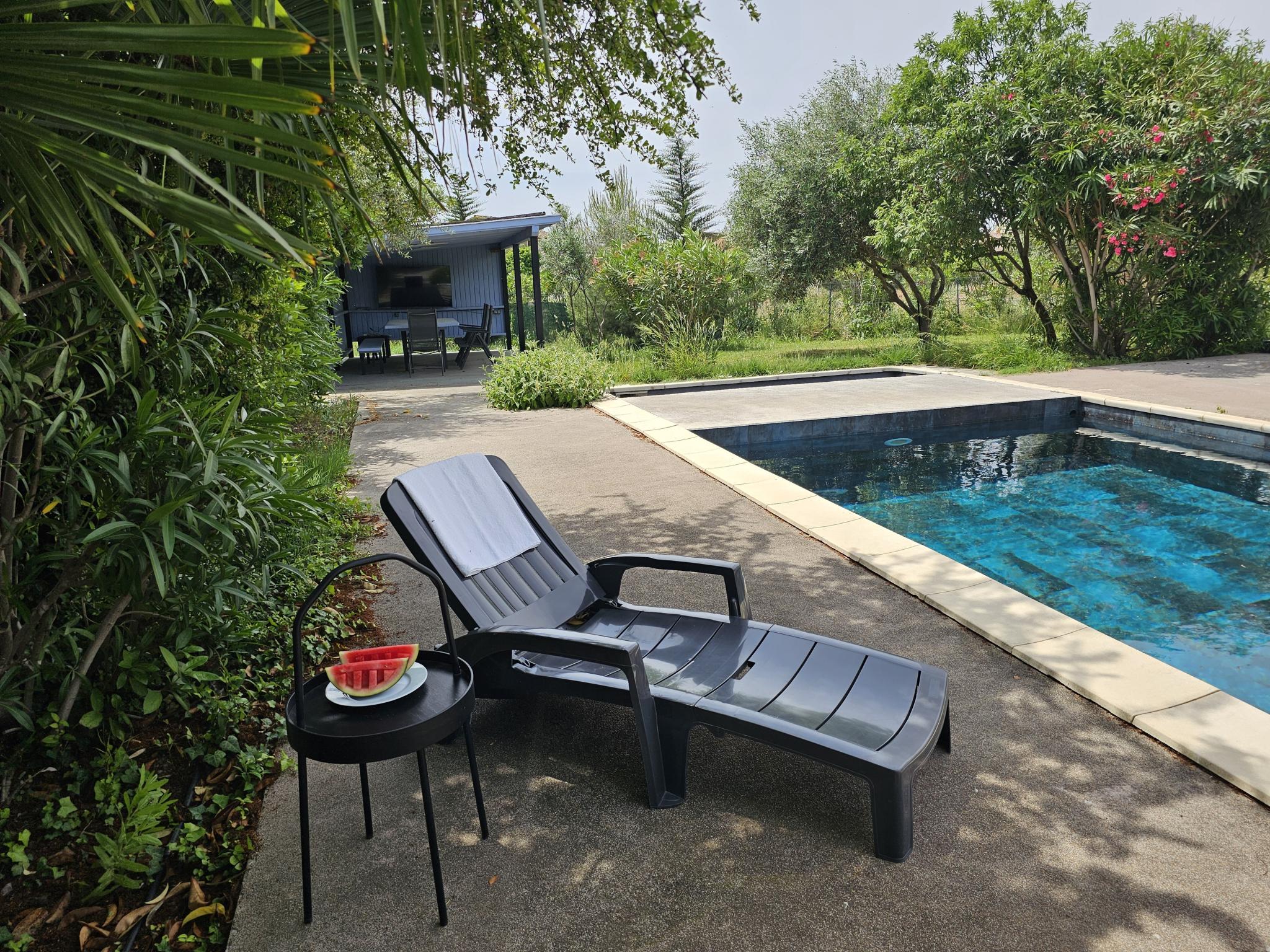 Living area at Clos des Oliviers in Oupia
