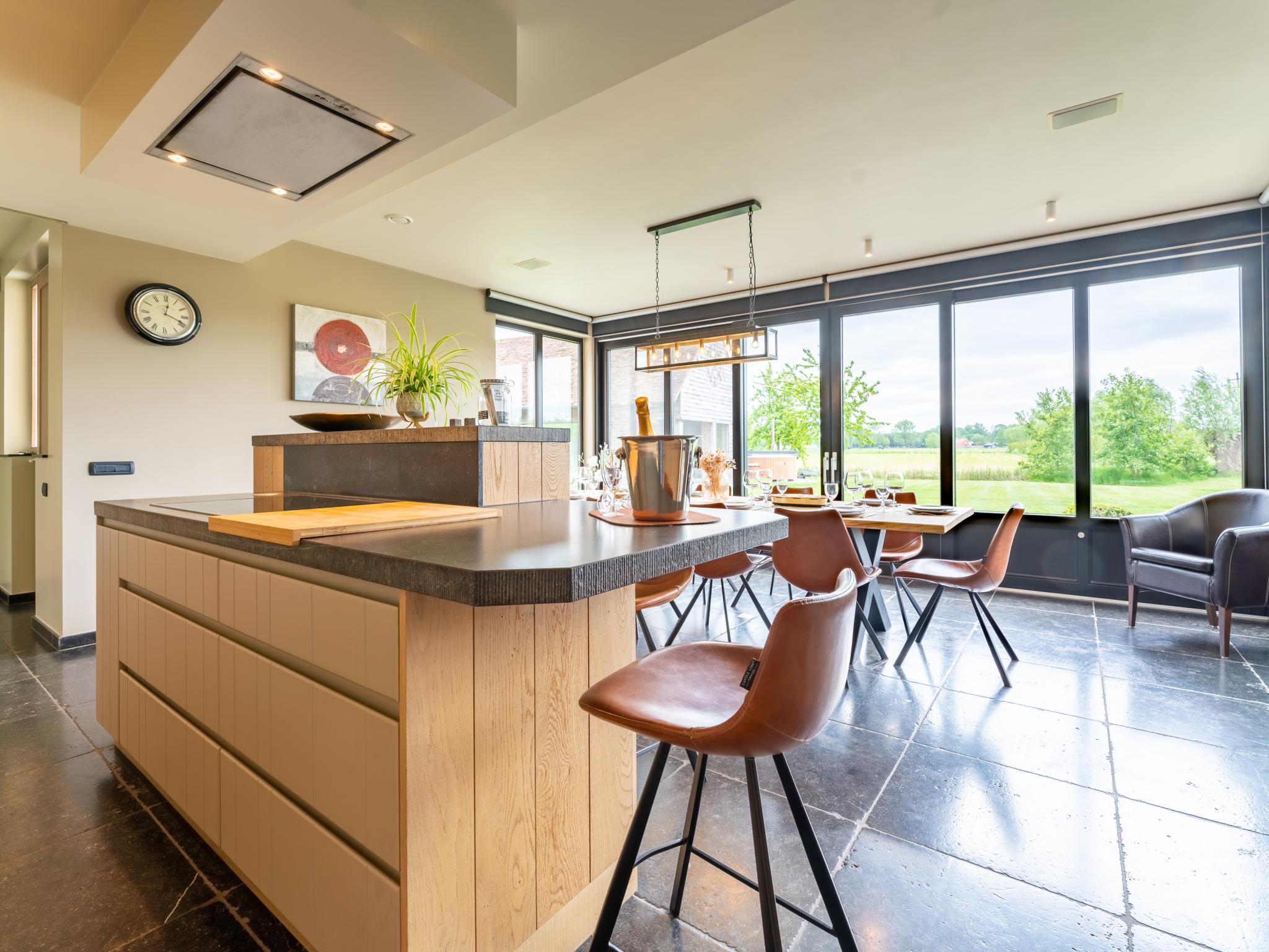 Modern kitchen at Landgoed Meersen in Maldegem
