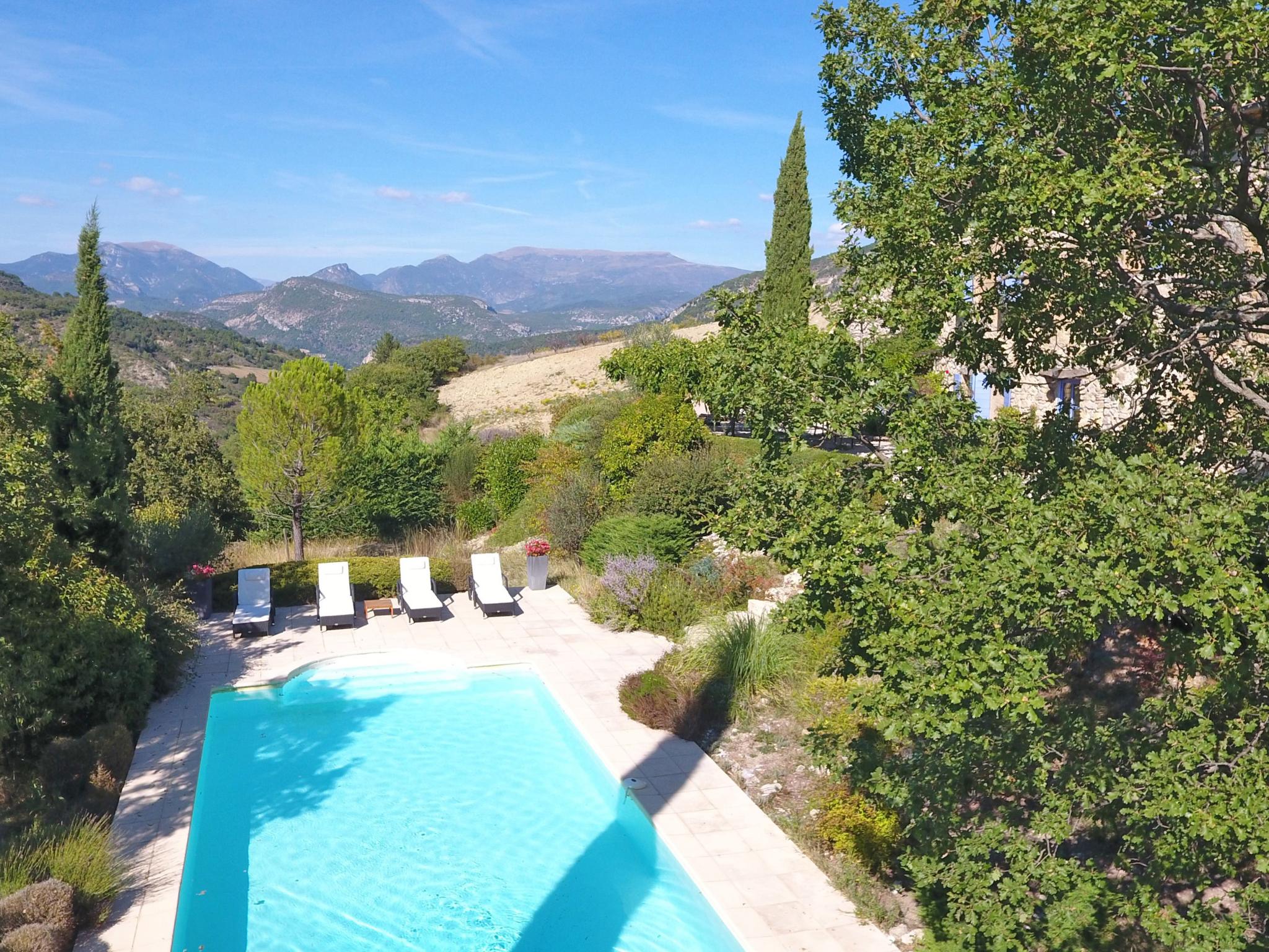 Outdoor terrace and views at Le Serre des Granges Maxx in Montaulieu