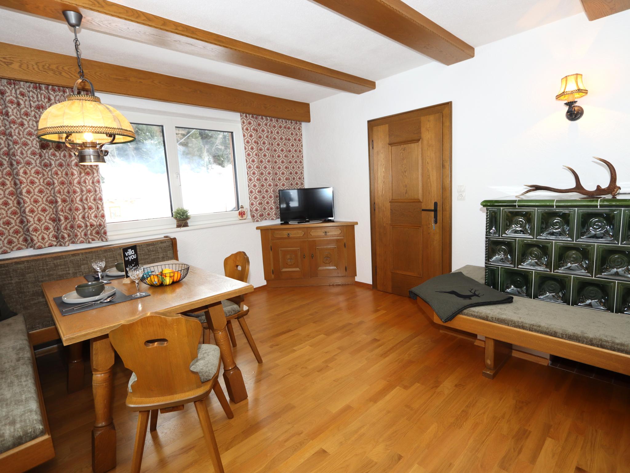 Bedroom with comfortable beds at Ferienhaus Wolf in Tobadill