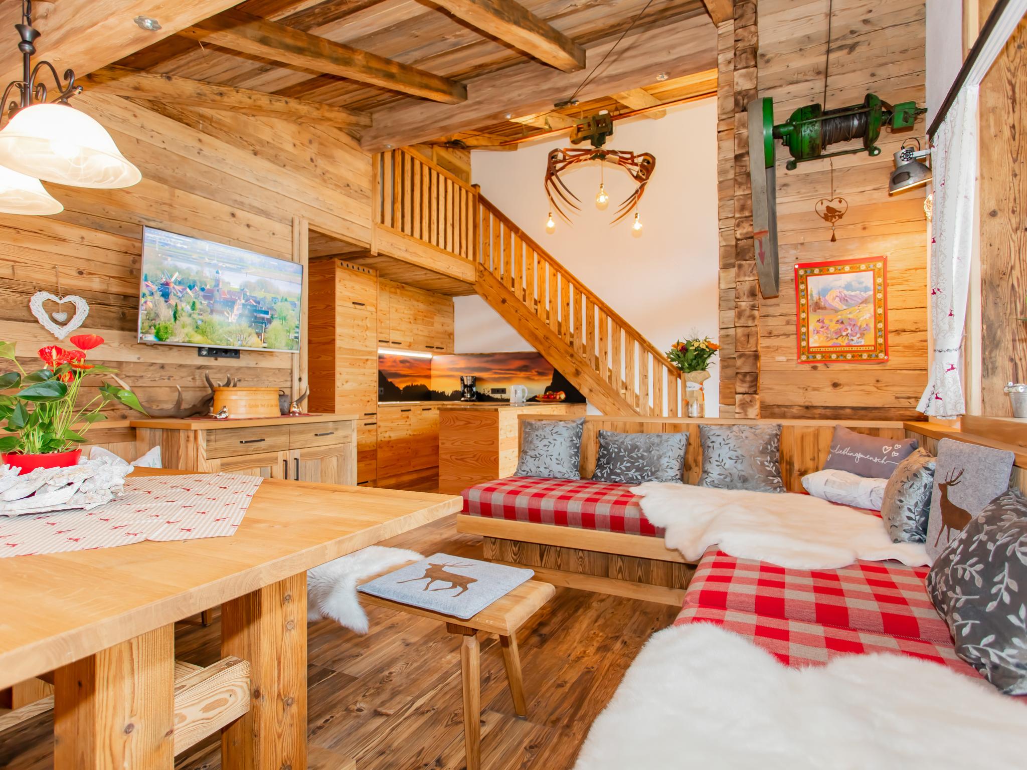 Outdoor terrace and views at Das Rendlgut Top 4 in Lofer