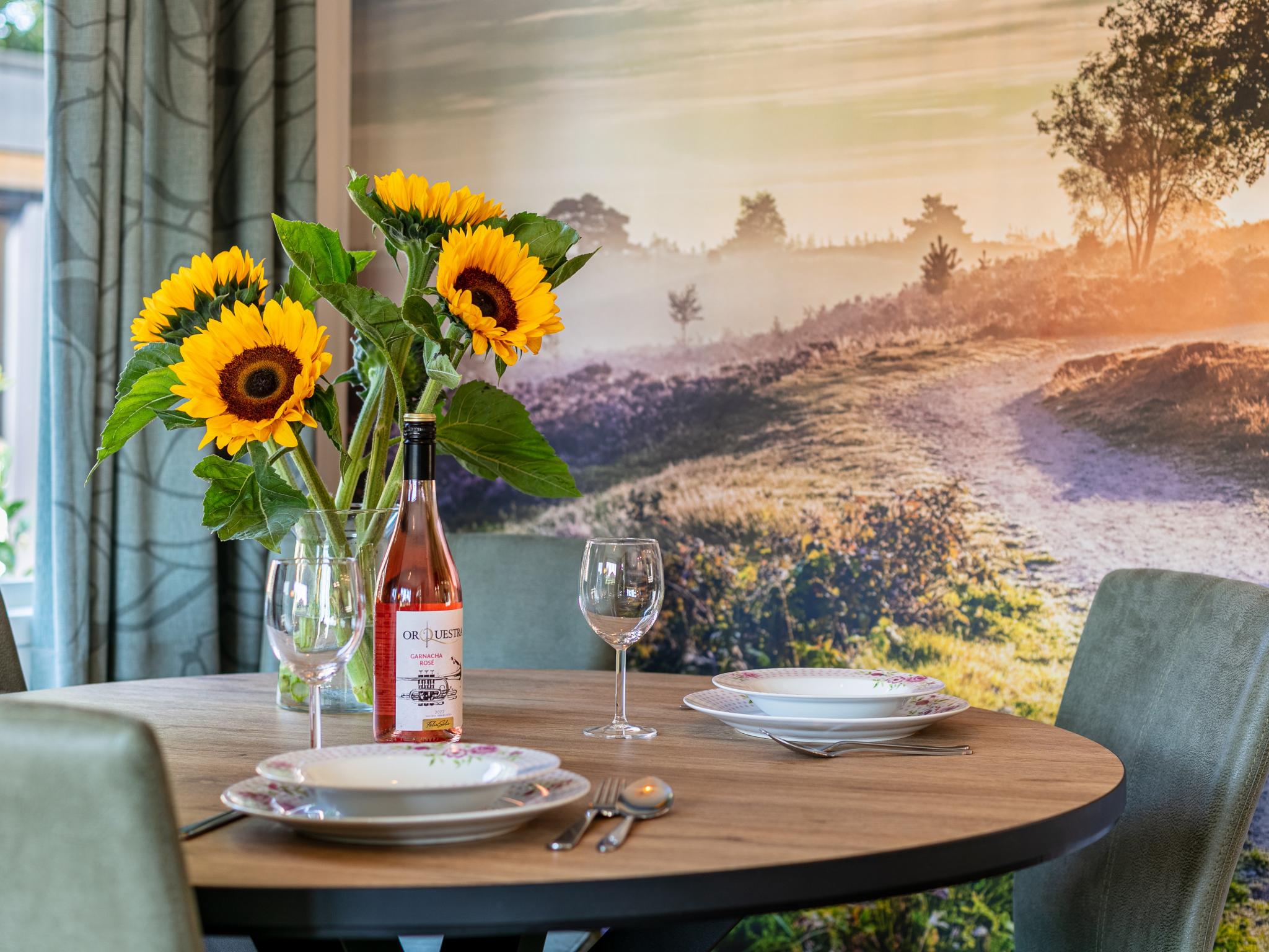 Outdoor terrace and views at De Tortelduif in Hulshorst