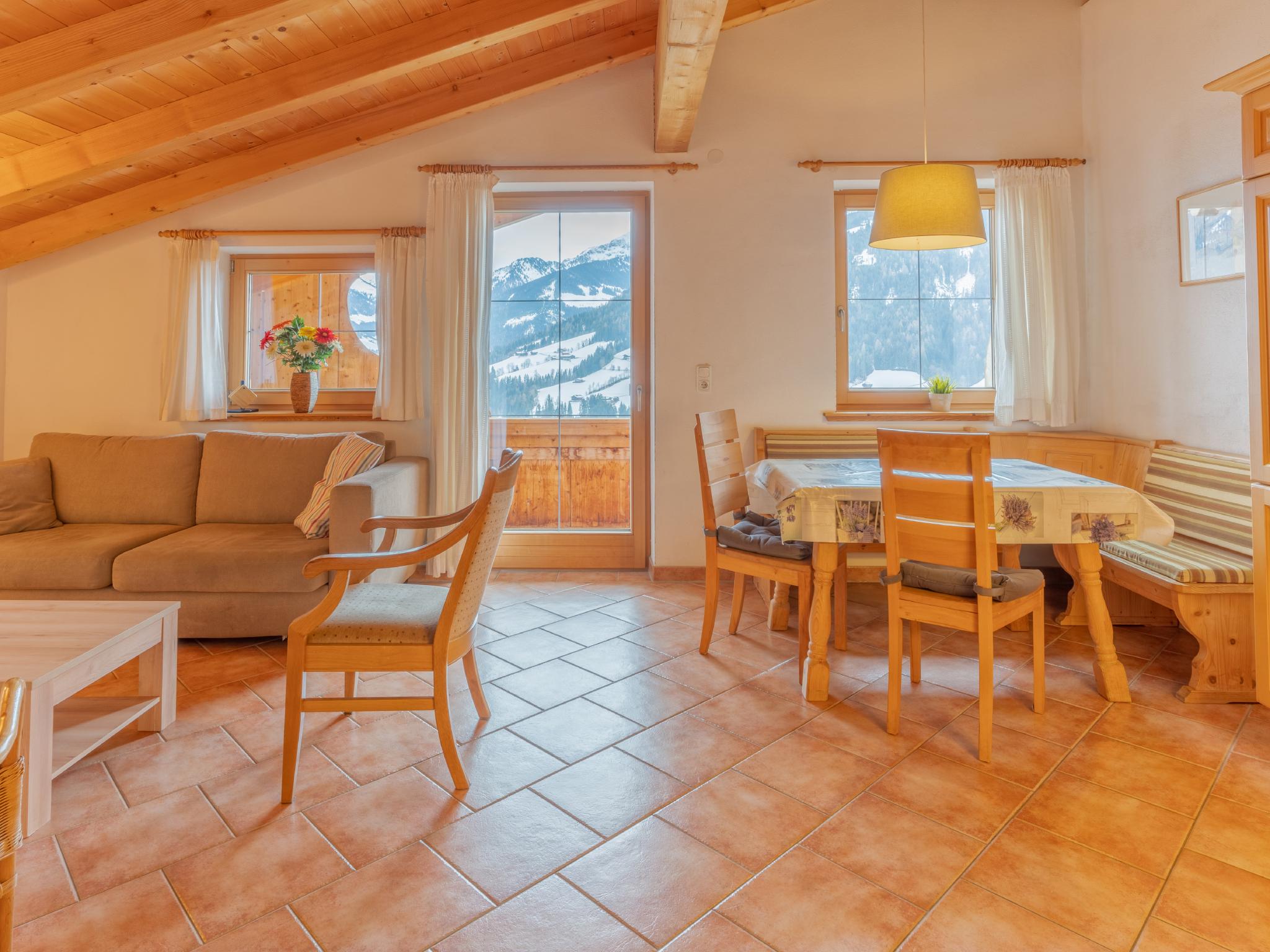 Outdoor terrace and views at Haus Fernwald Top Jill und Rens in Alpbach
