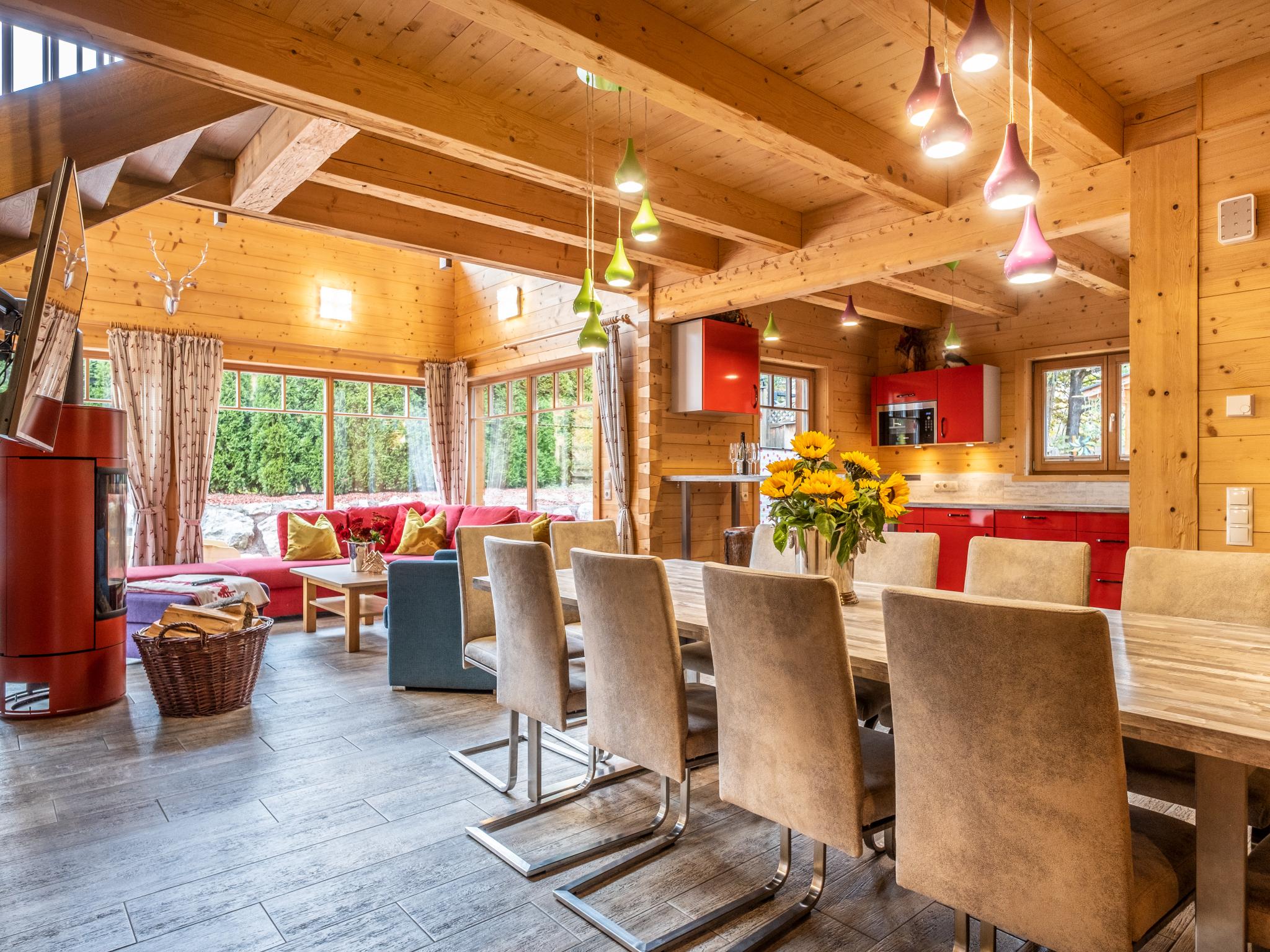 Swimming pool area at Luxury Lodge Kaprun Ost B in Kaprun