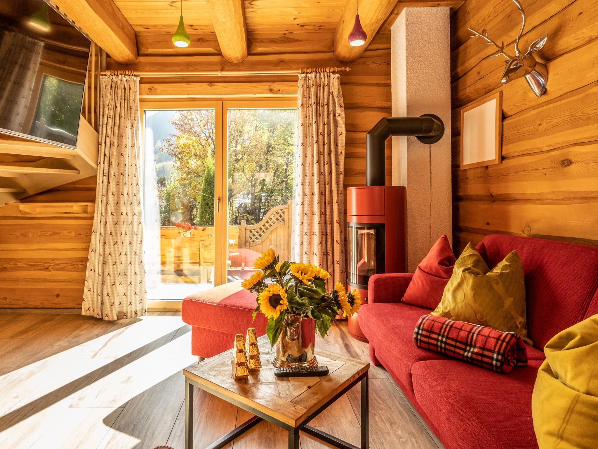 Living area at Nature Lodge Kaprun B in Kaprun